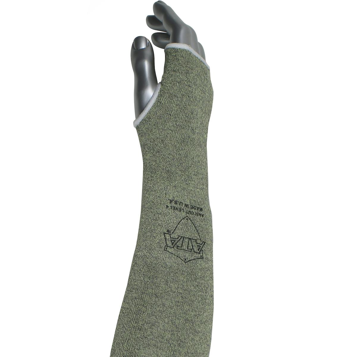 Single-Ply ATA® Hide-Away™ Blended Sleeve with Sta-Cool™ Plating with Thumb Hole, Green (MSATA/HACM-T) - 24