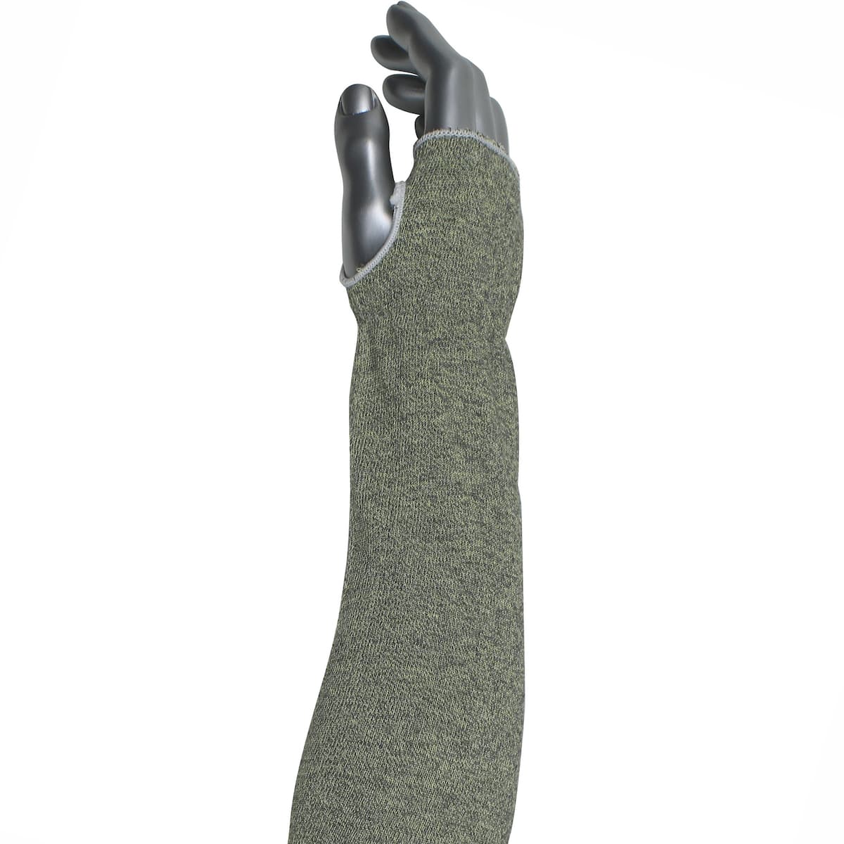 Single-Ply ATA Hide-Away Blended Sleeve with Thumb Hole, Green (MSATAHA13-T) - 18
