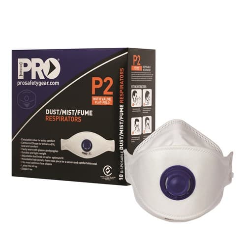 Pro Choice Dust Masks Flat Fold P2+Valve