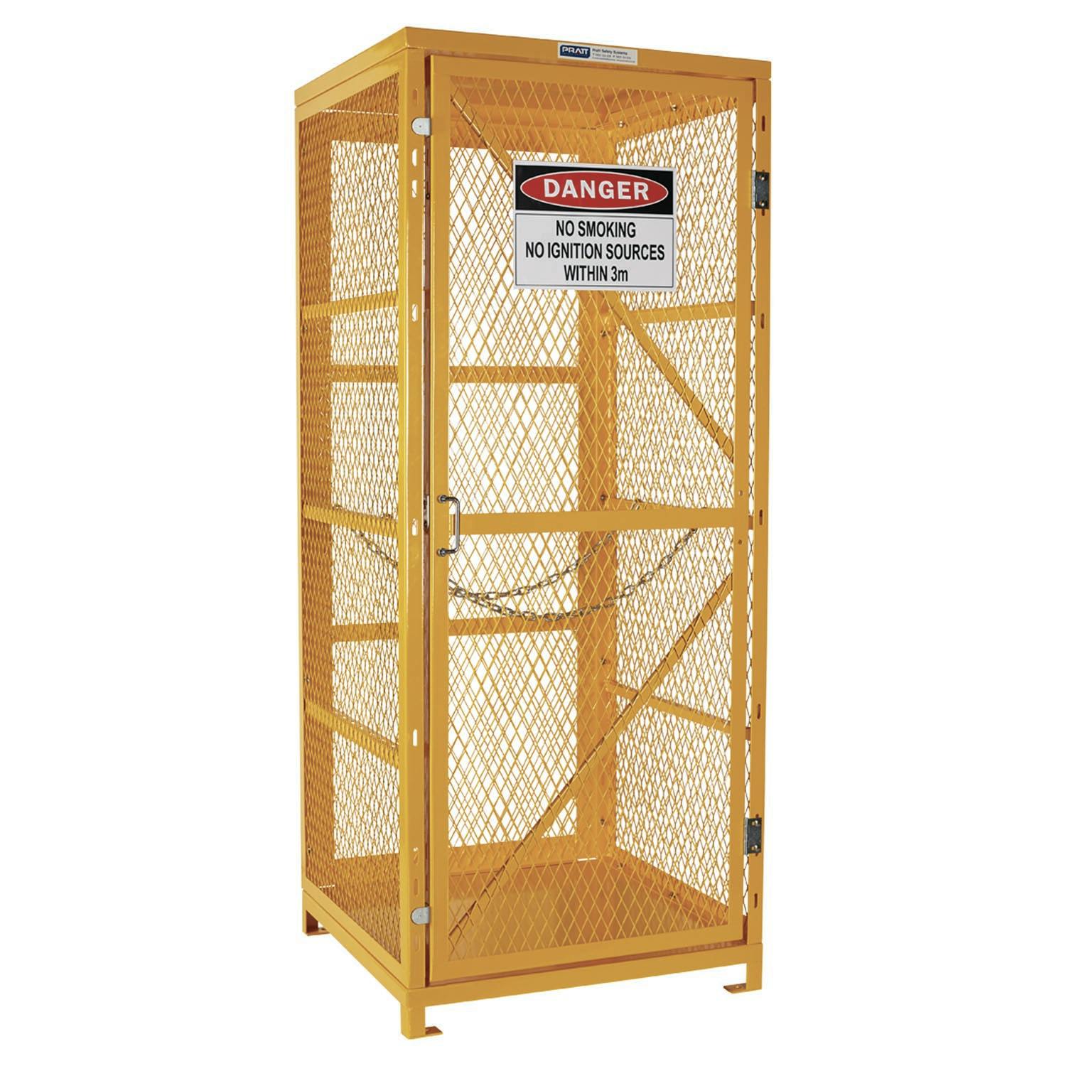 Pratt Gas Cylinder Storage Cage. 1 Storage Level Up To 9 G-Sized Cylinders. (Comes Flat Packed - Assembly Required)