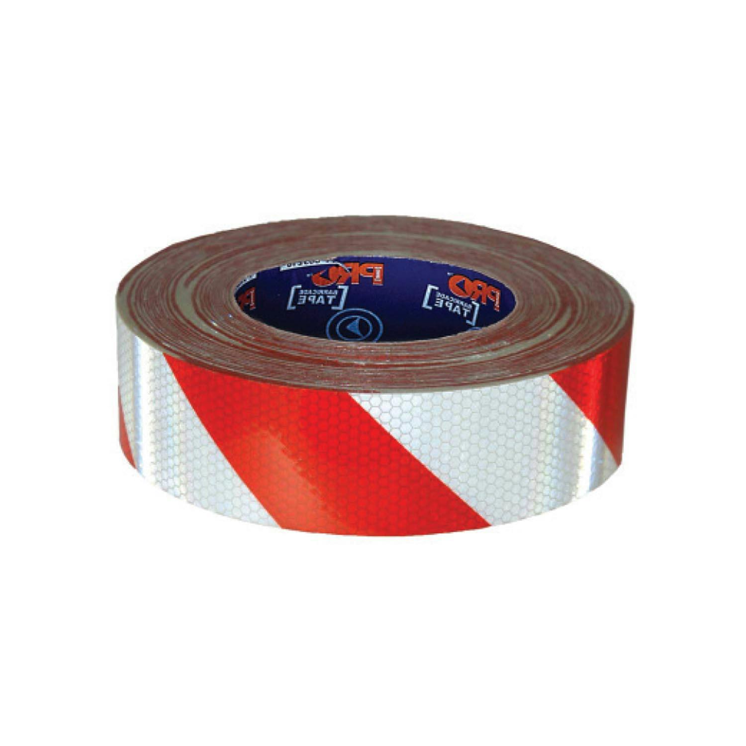 Pro Choice Self Adhesive Reflective Hazard Tape Red & White. 50M X 50Mm
