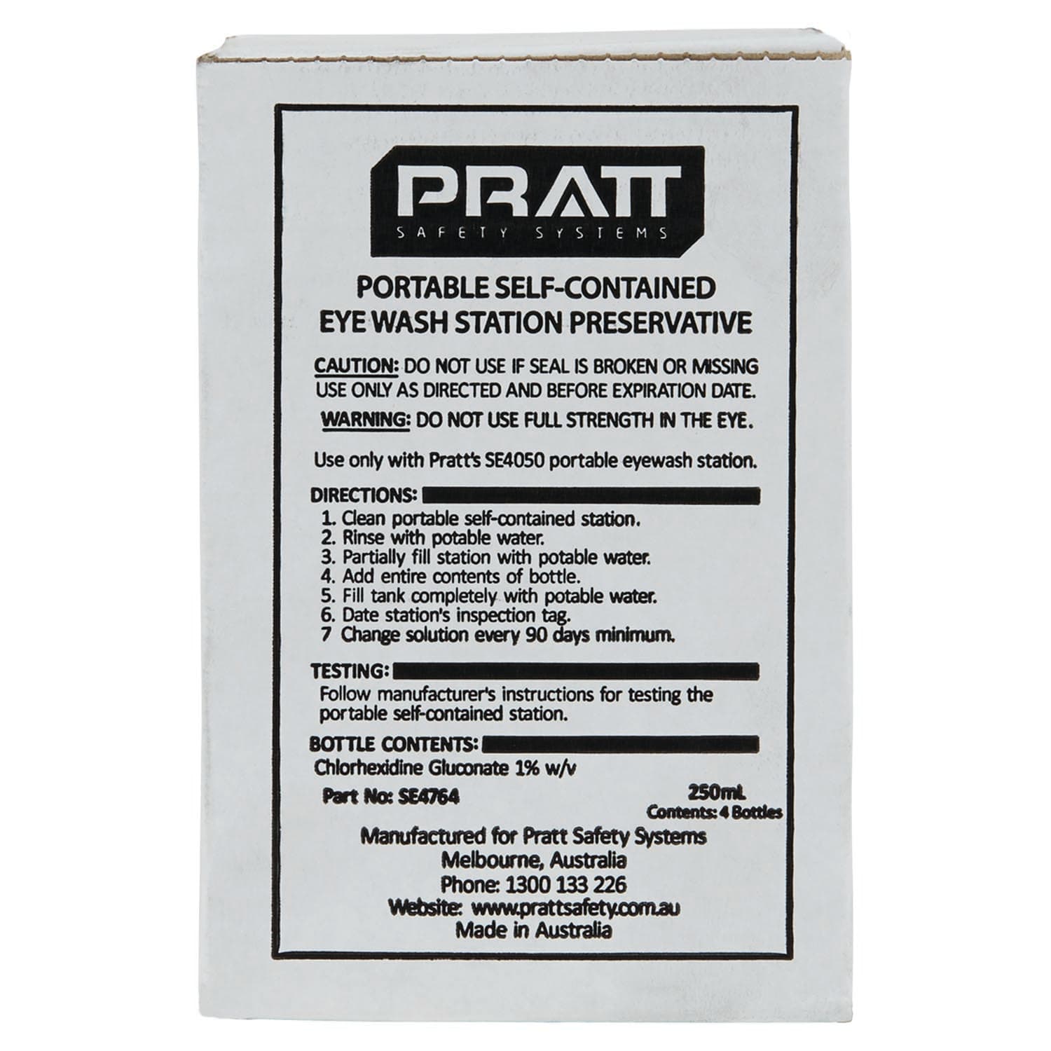 Pratt Water Preservative Solution 4 X 250Ml Bottles_1