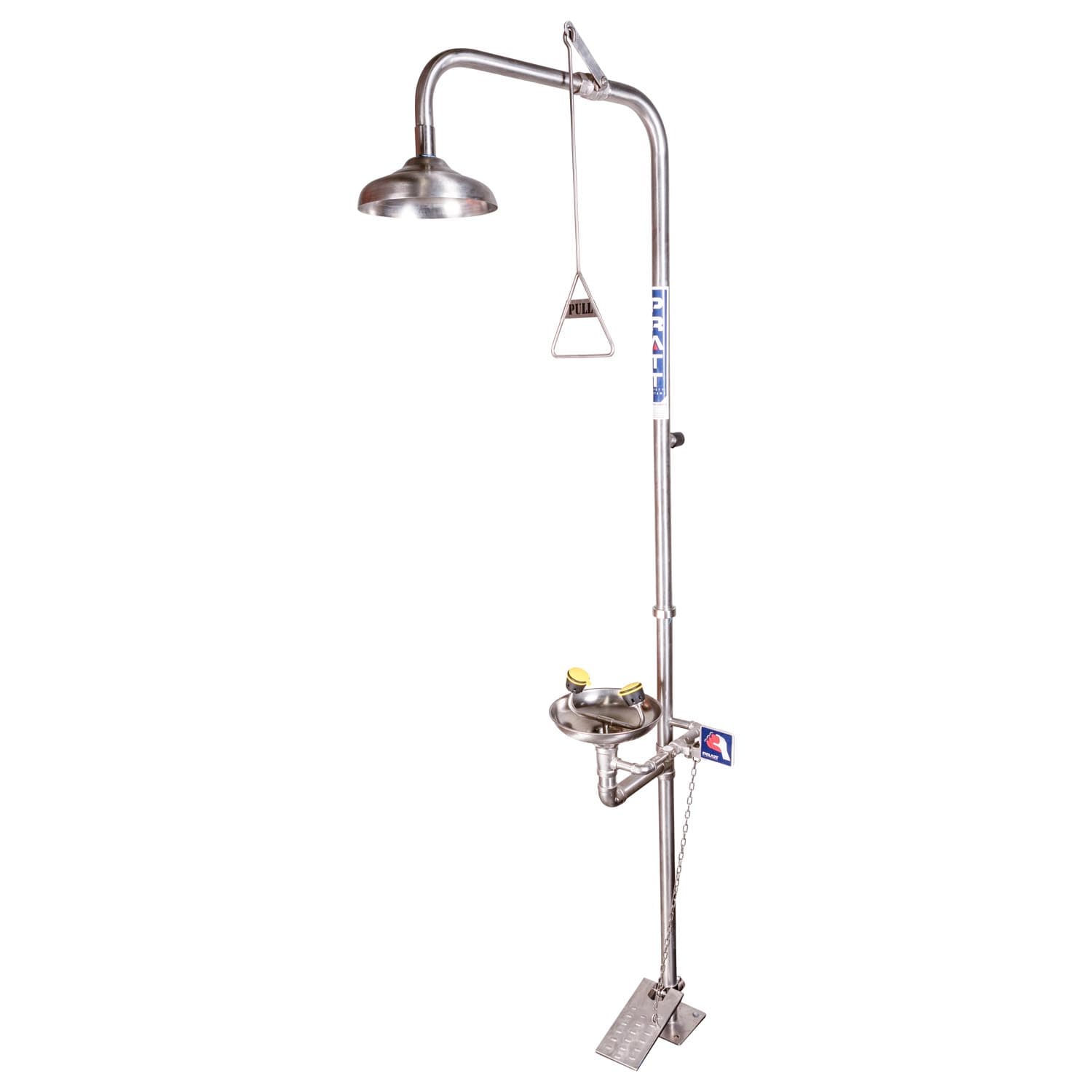 Pratt Combination 316Ss Shower And Eye Wash With Bowl & Foot Treadle_0