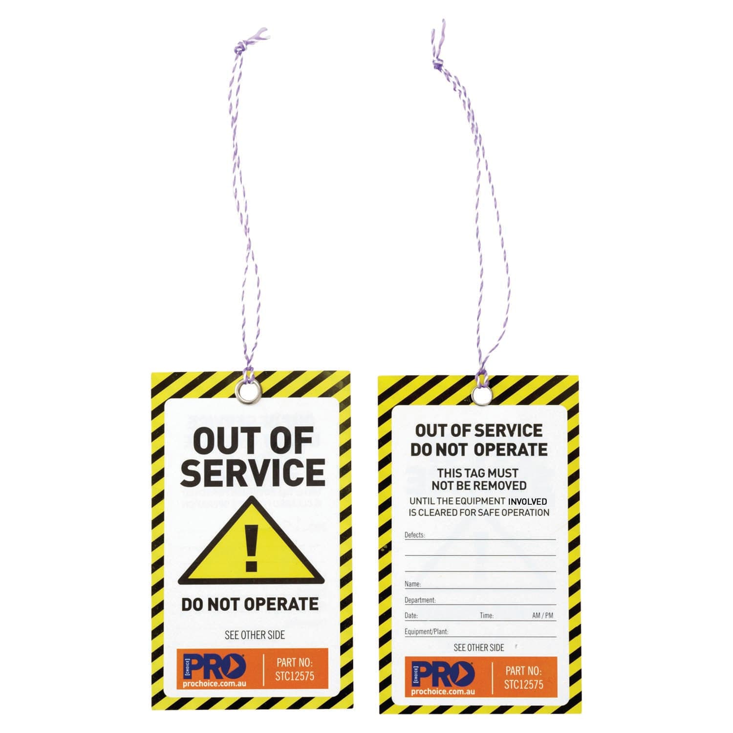 Pro Choice Safety Tag -125Mm X 75Mm Caution