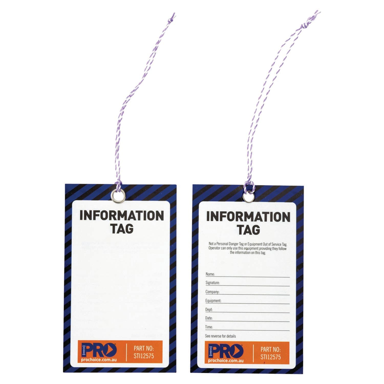 Pro Choice Safety Tag -125Mm X 75Mm Information (Blank)_0