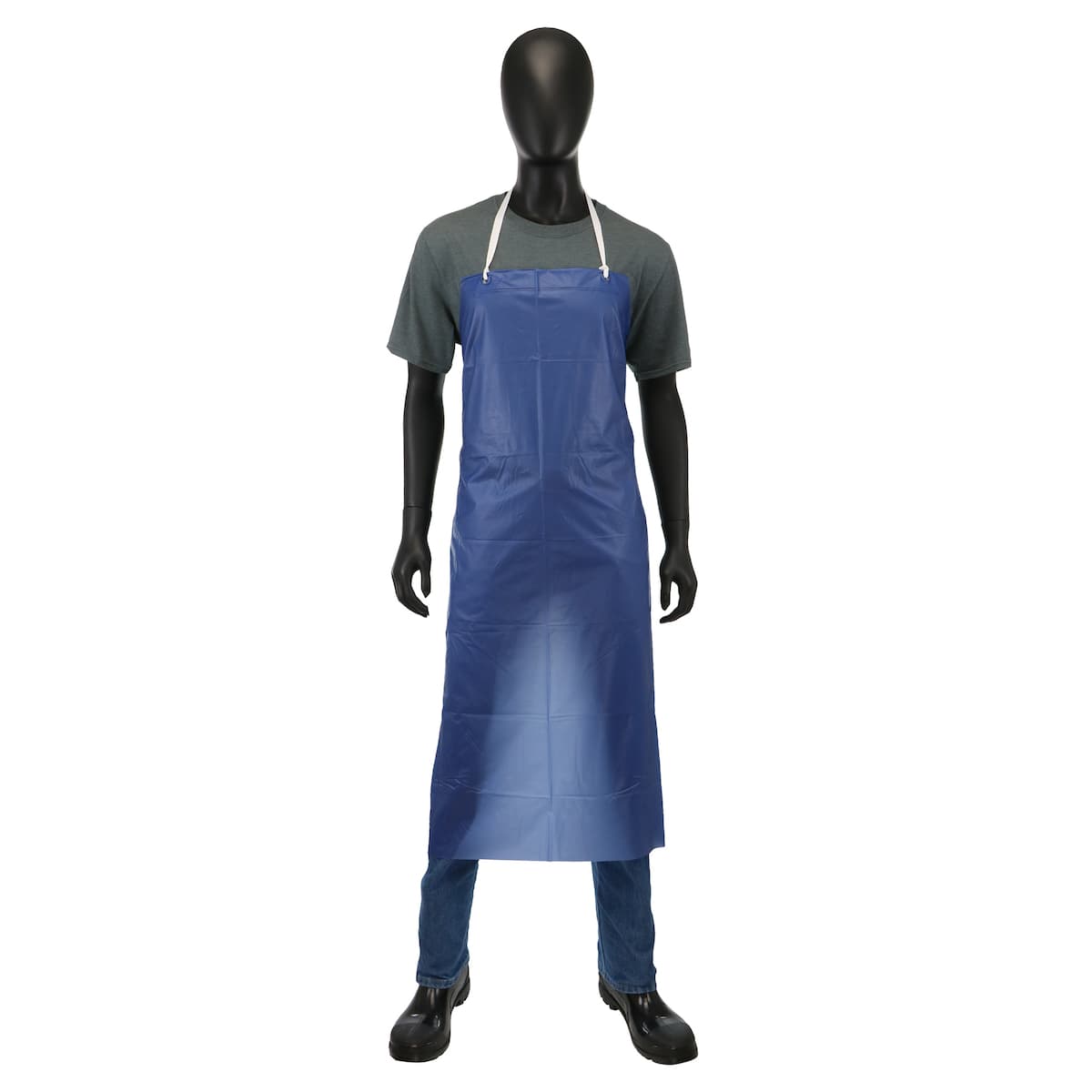 Blue Vinyl Apron - 8 mil, Blue (UUPB) - 35 inch x 45