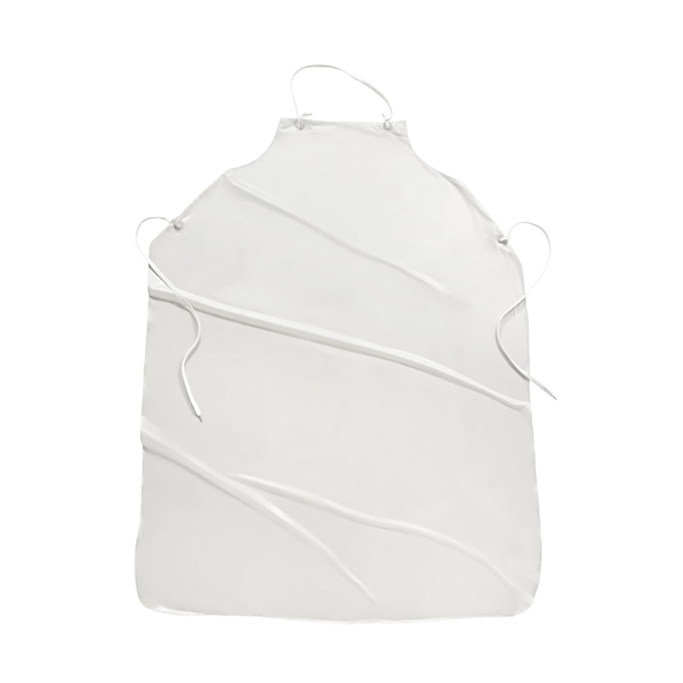 White Vinyl Apron - 6 mil, White (UUW) - 35 inch x 45