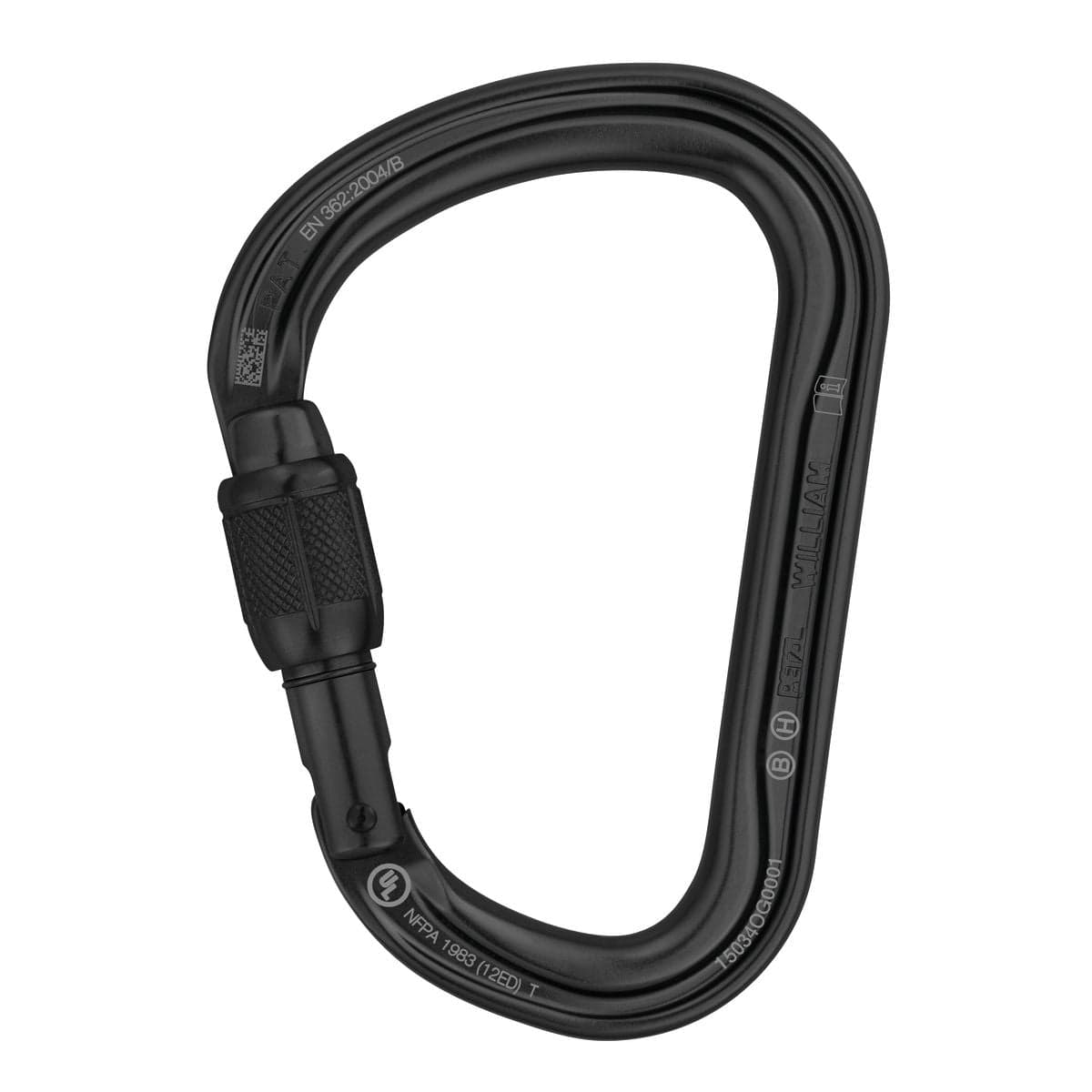 Petzl William Screwgate Carabiner Black