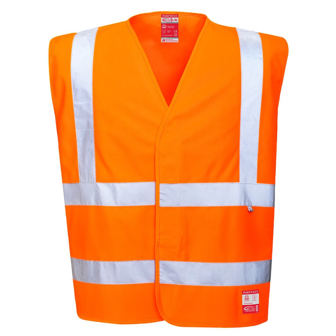 Portwest Bizflame Vest HV FR Anti-static Vest (Orange)