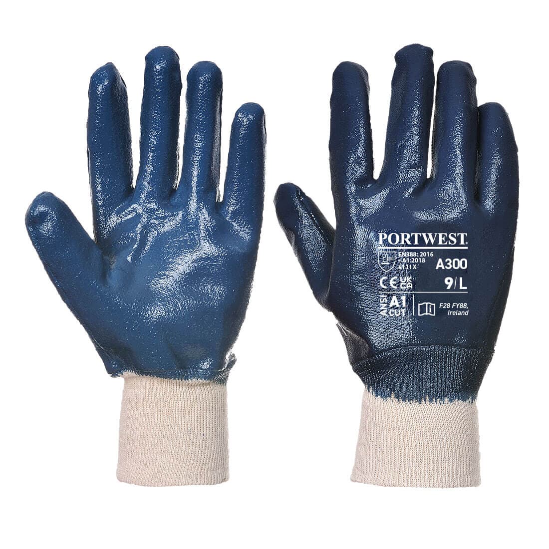 Portwest Nitrile Knitwrist (Navy)