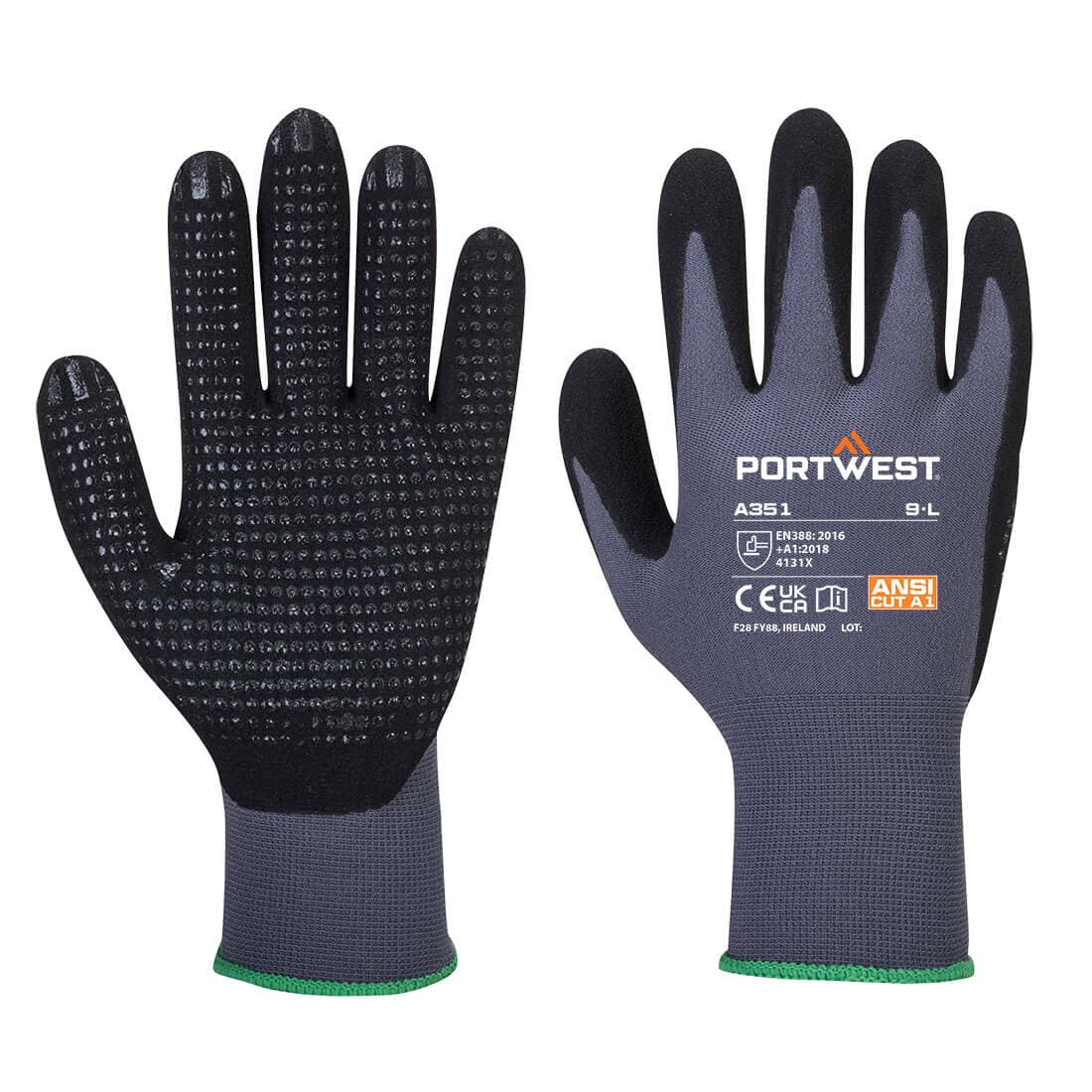 Portwest DermiFlex Plus Glove (Grey/Black)