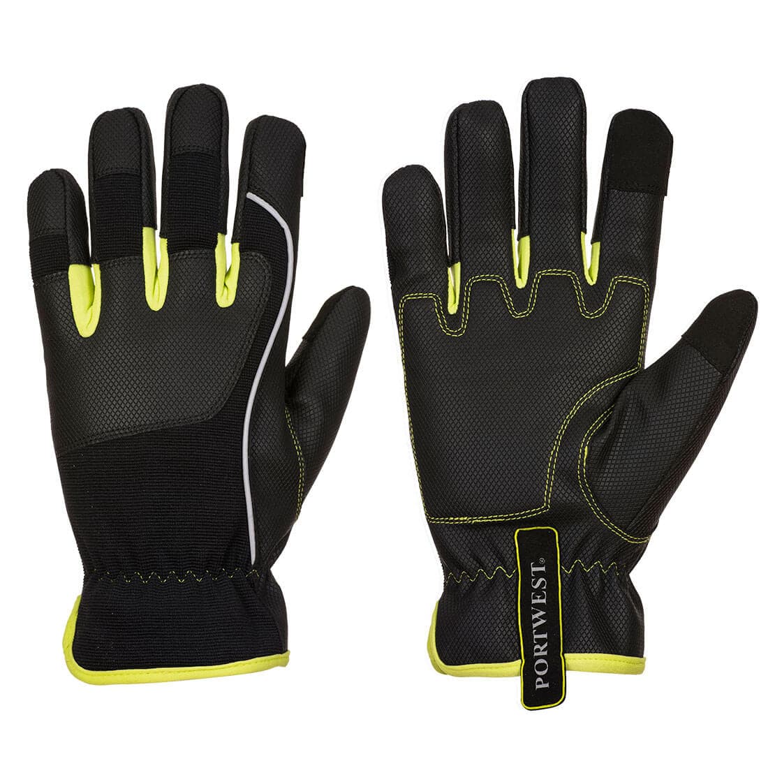 Portwest PW3 Tradesman Glove (Black/Yellow)