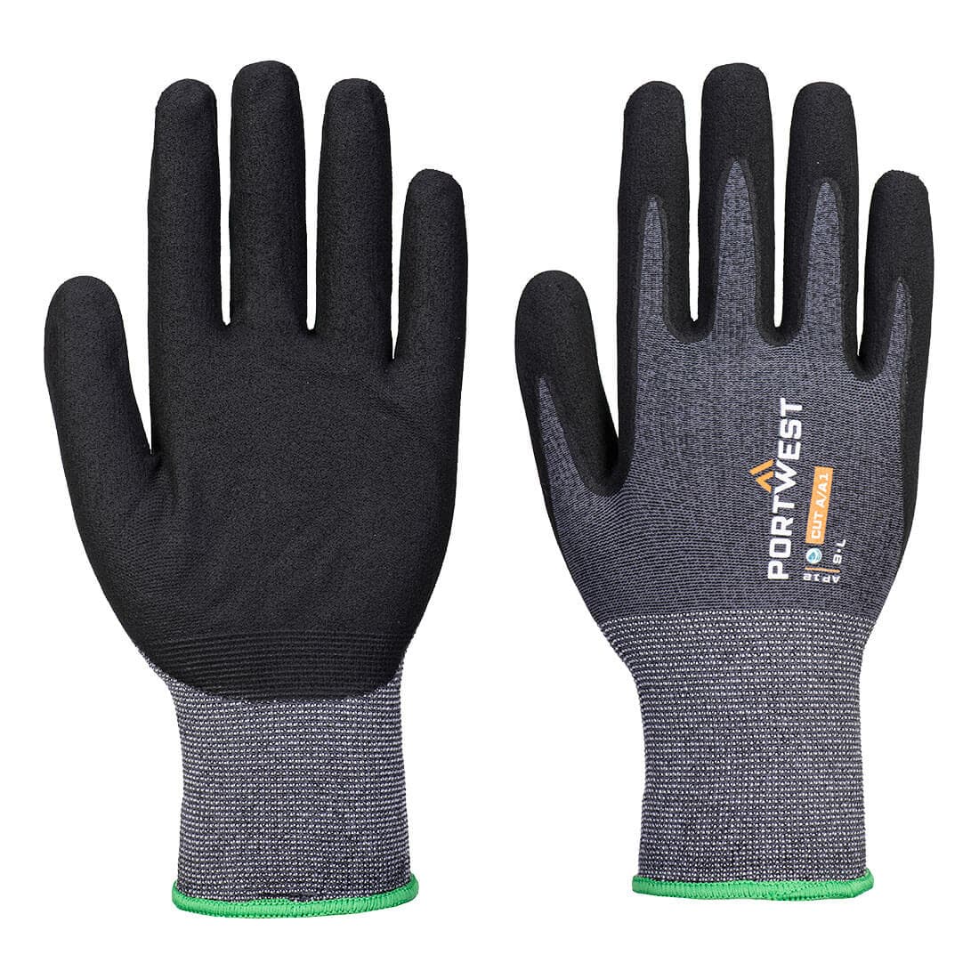 Portwest SG Grip 15 Nitrile (Pk12) (Grey/Black)