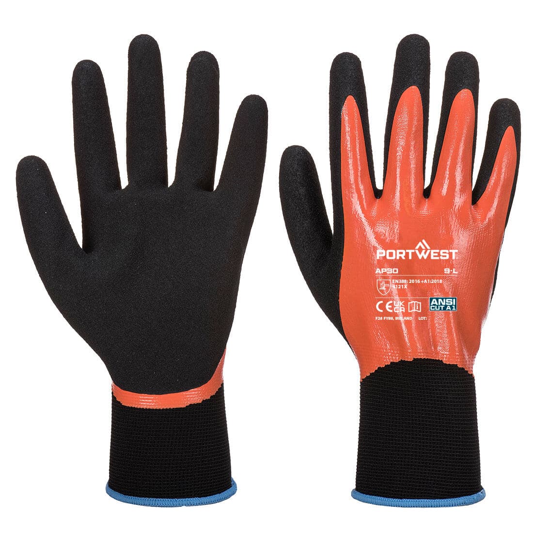 Portwest Dermi Pro Glove (Orange/Black)