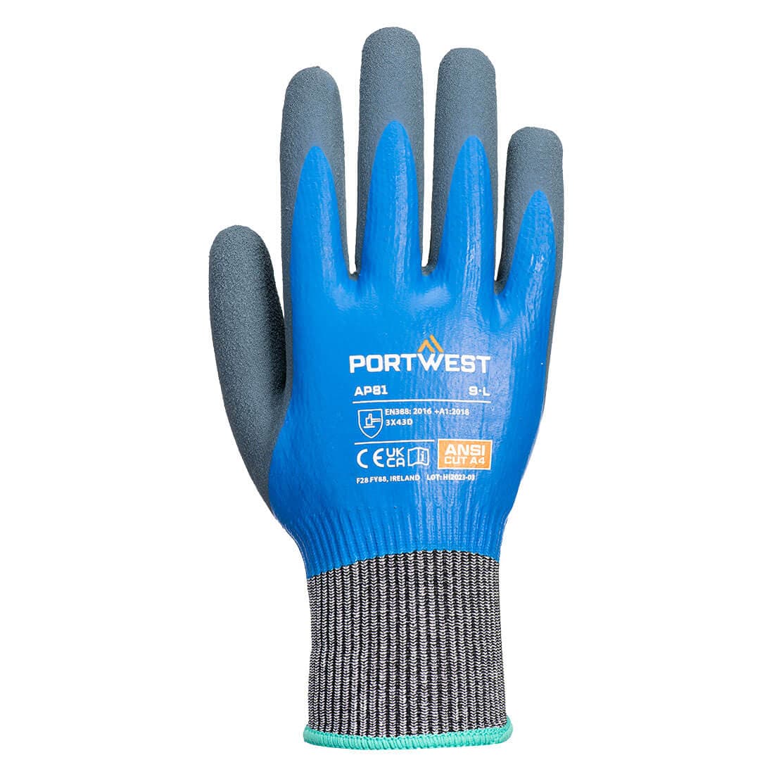 Portwest Liquid Pro HR Cut Glove (Blue/Blue)