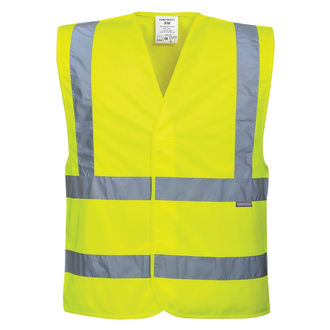 Portwest Hi-Vis Two Band and Brace Vest (Yellow)