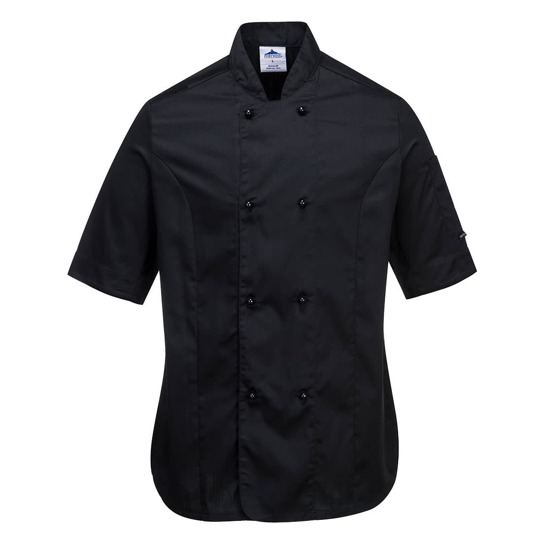 Portwest Rachel Ladies Chefs Jacket S/S (Black)