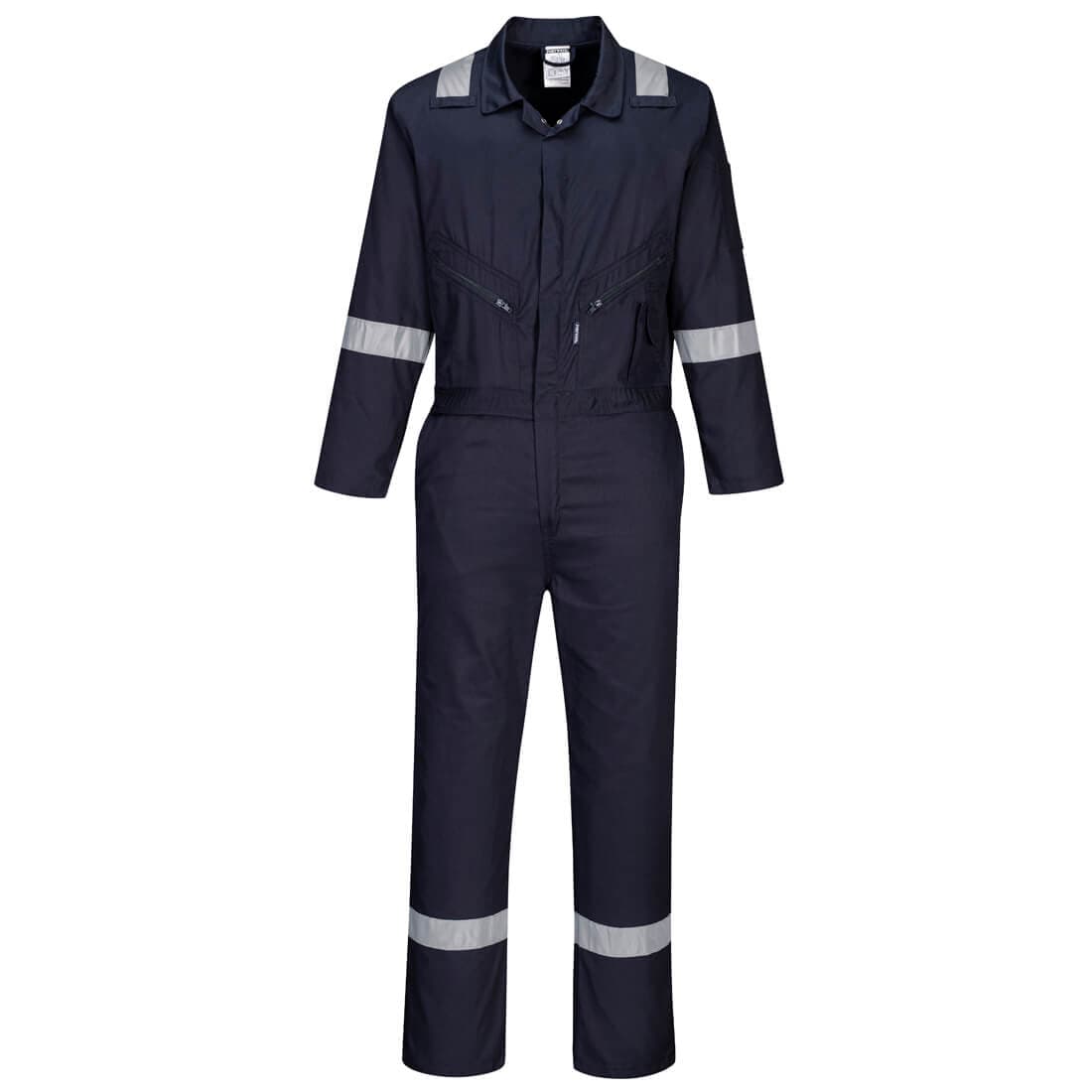 Portwest Iona Enhanced Cotton Coverall Orange (Navy)