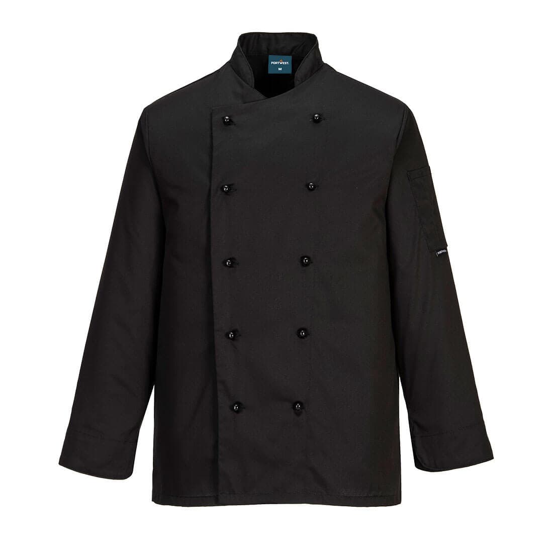 Portwest Chef's Somerset Jacket L/S  (Black)