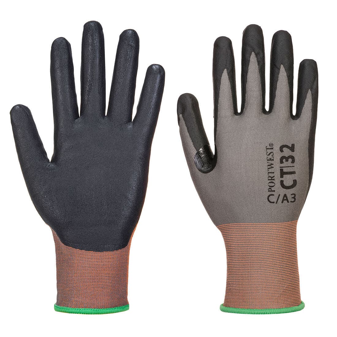 Portwest CT Cut C18 Nitrile Glove (Grey/Black)