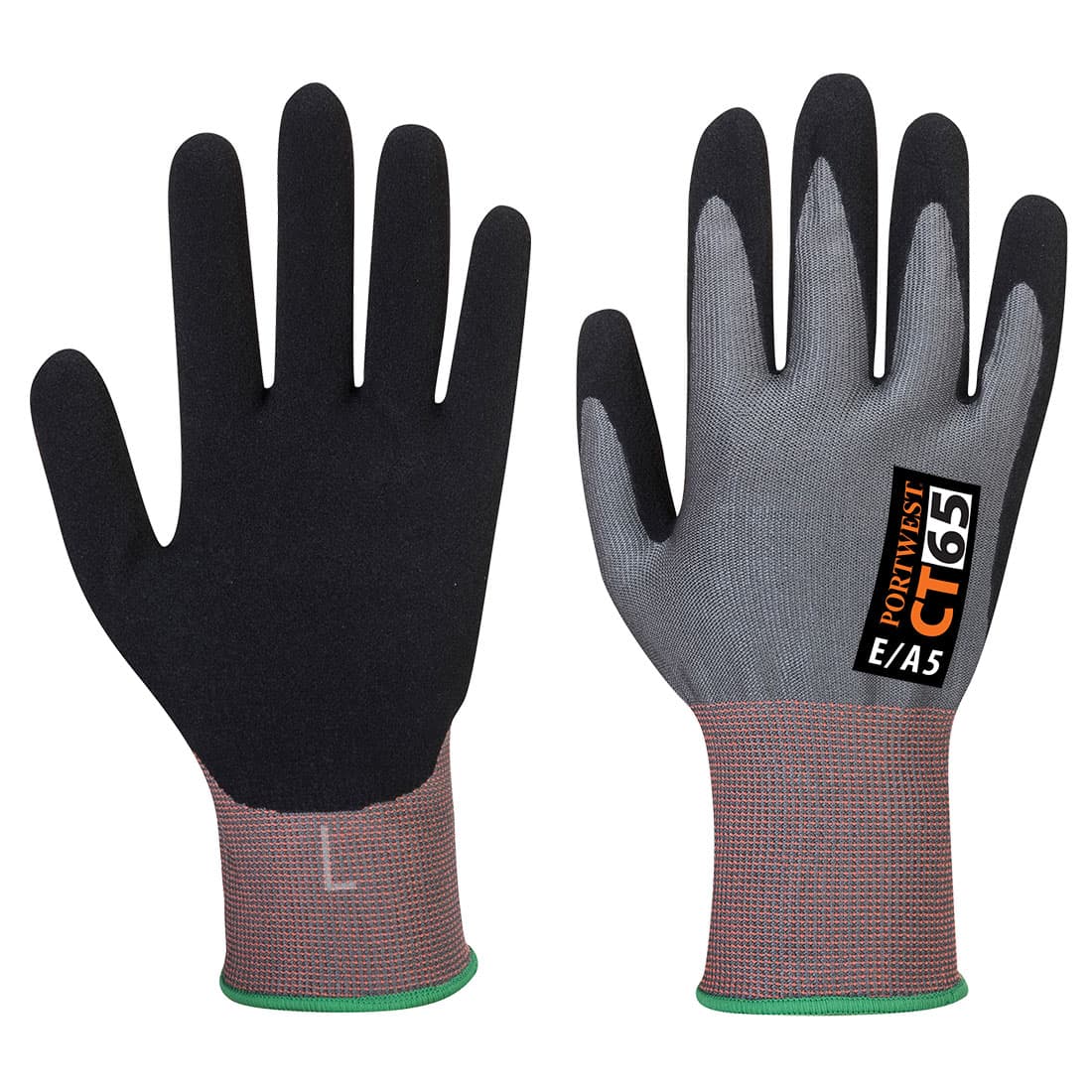 Portwest CT Cut E15 Nitrile Glove (Grey/Black)