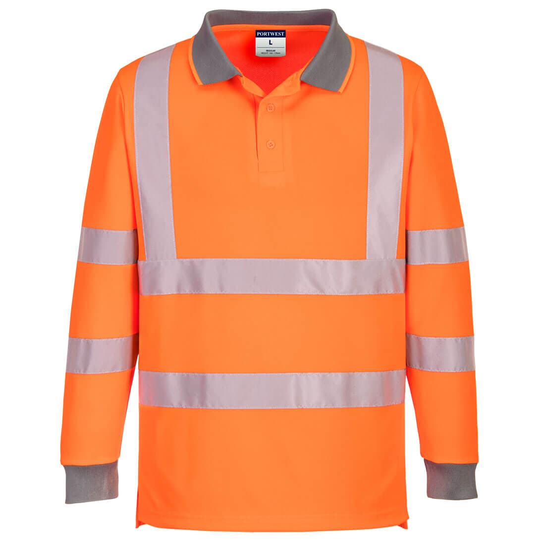 Portwest Eco High Visibility L/S Polo (6 Pack) (Orange)