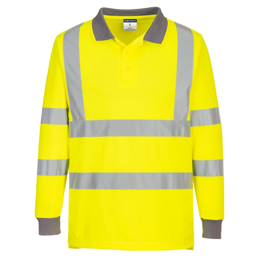 Portwest Eco High Visibility L/S Polo (6 Pack) (Yellow)