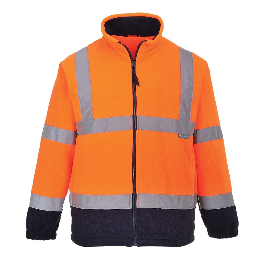 Portwest Polar Fleece Jacket (Orange/Navy)