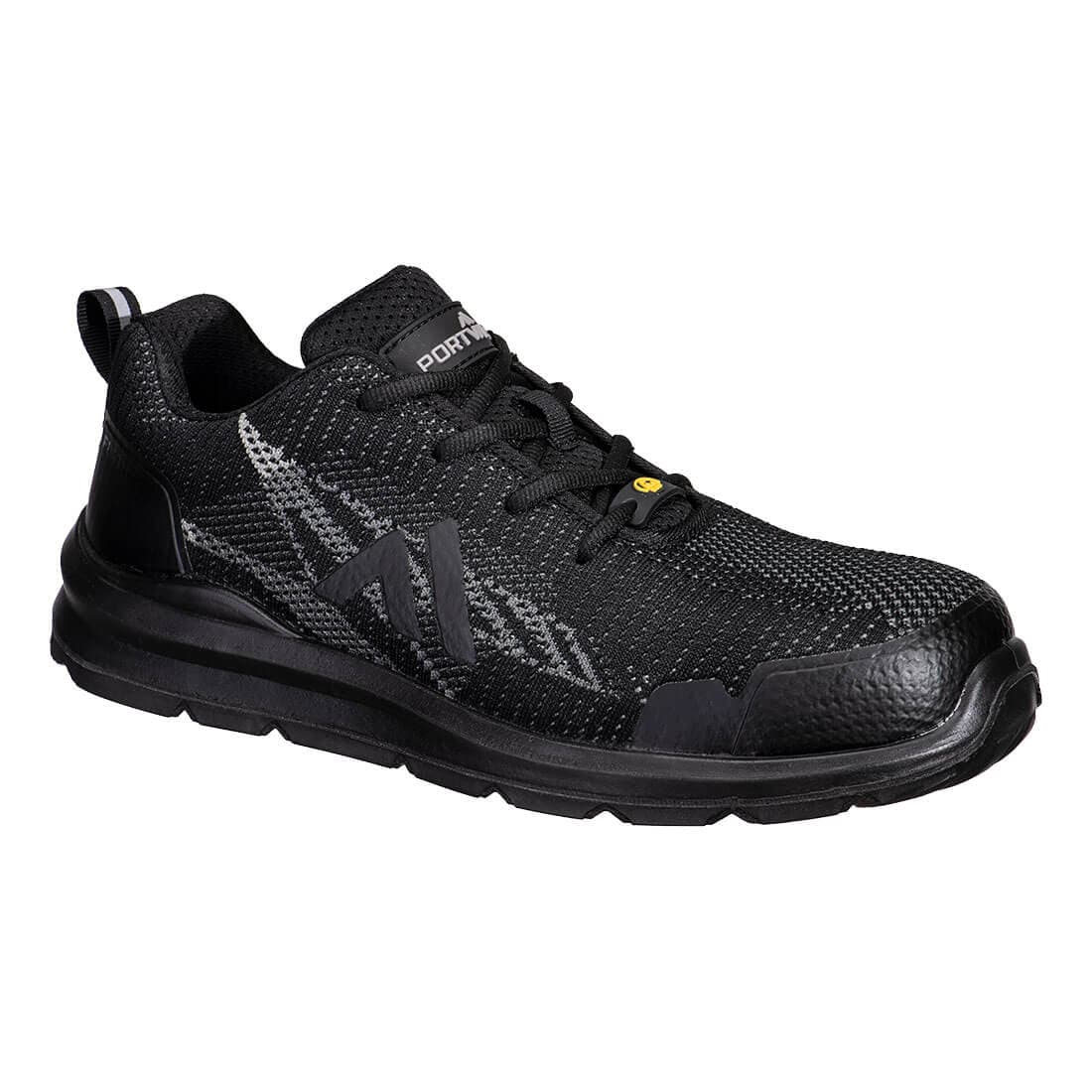 Portwest Composite Textile Trainer S1PS ESD SR FO (Black/Zoom Grey)