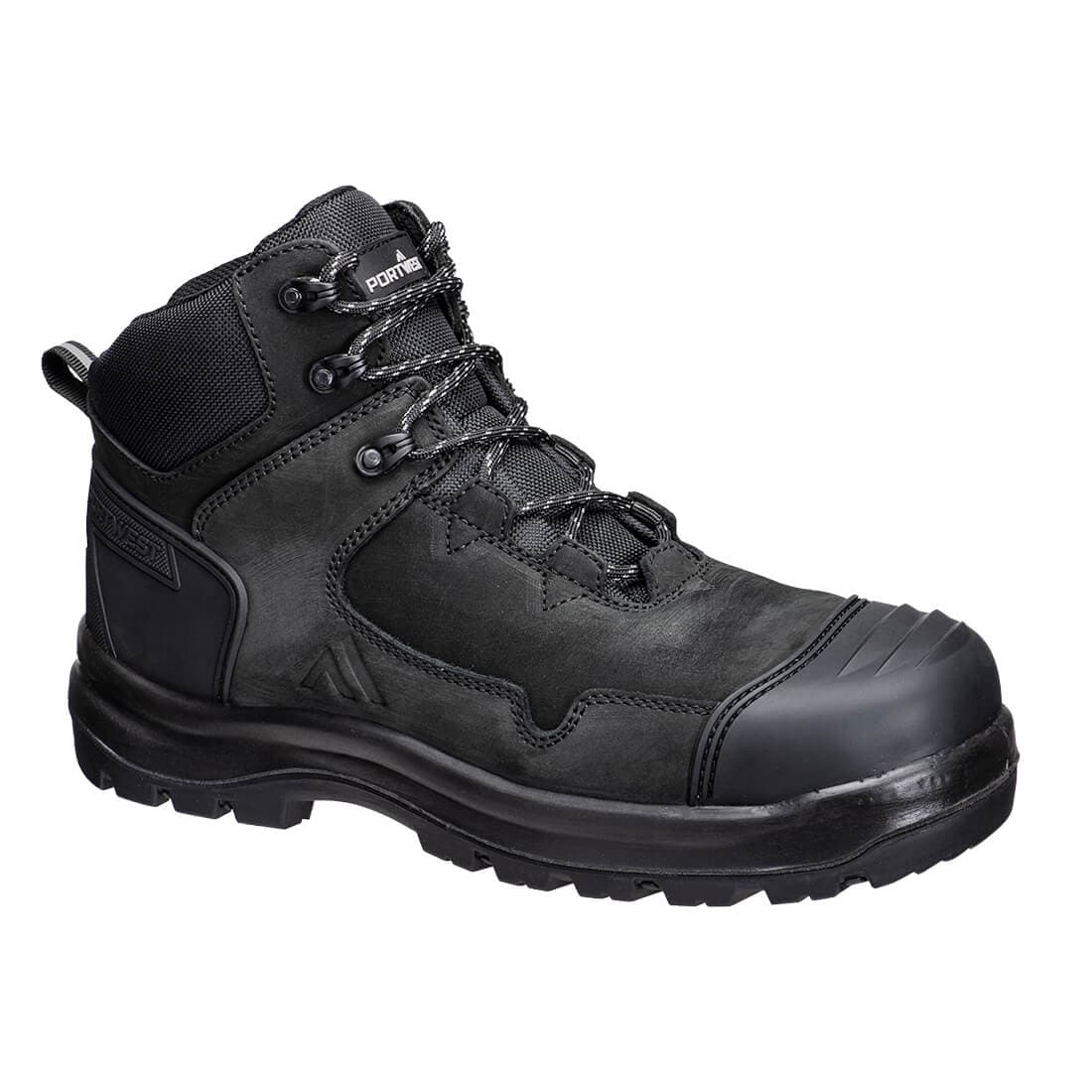 Portwest Apex Composite Mid Safety Boot S3S HRO SR FO Black (Black)