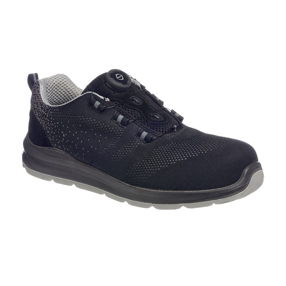 Portwest Wire Lace Safety Trainer S1P (Black/Grey)