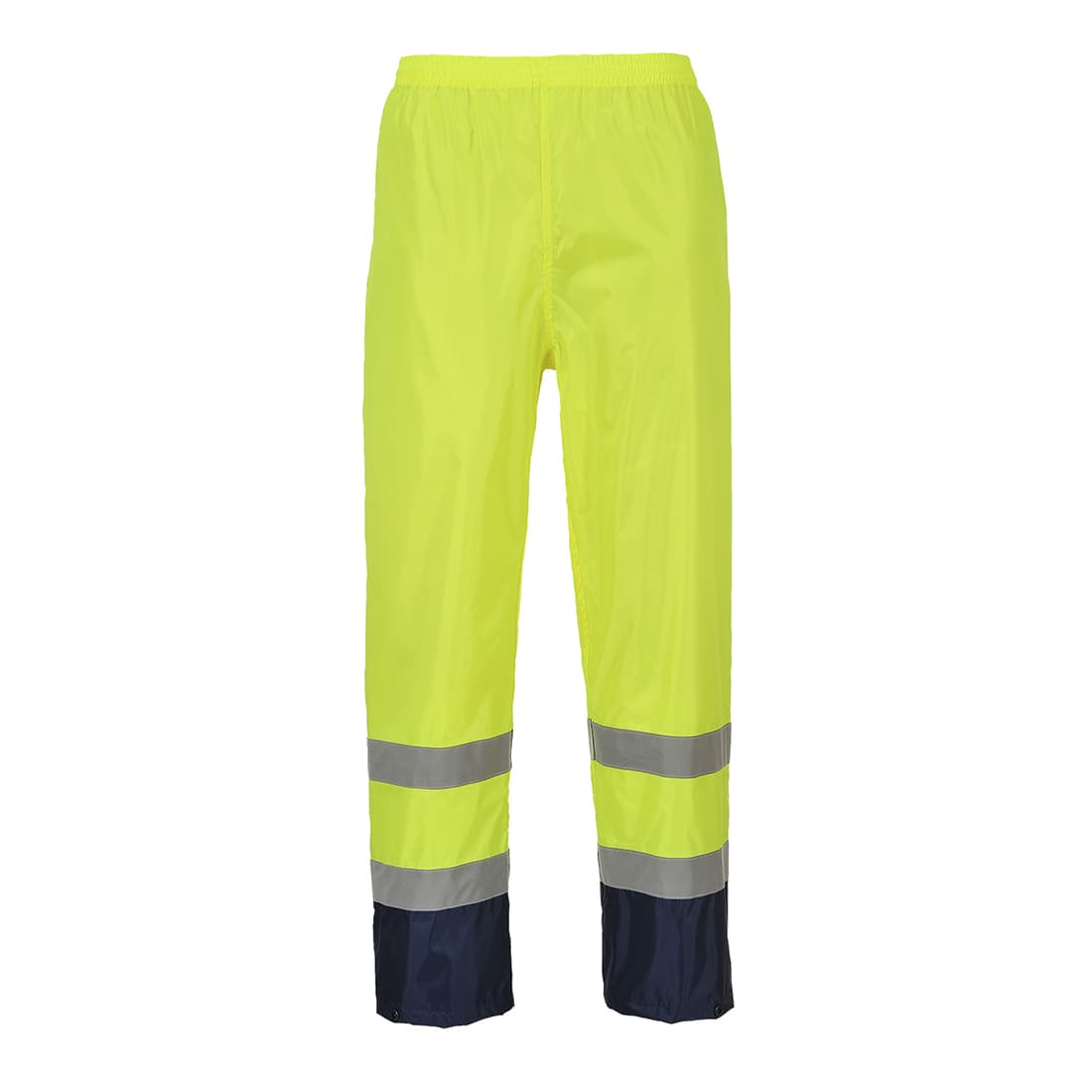 Portwest Hi-Vis Classic Two Tone Rain Pants (Yellow/Navy)