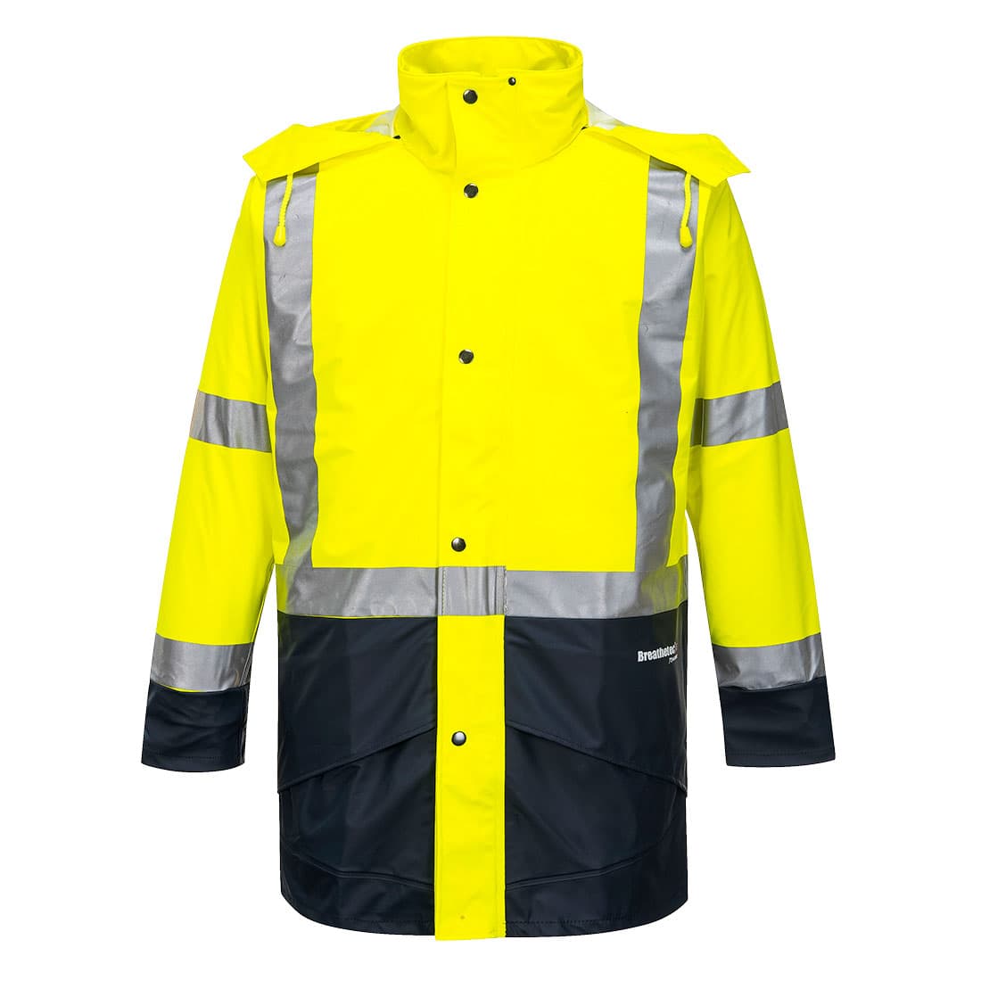 Portwest Huski Farmers Hi-Vis Contrast Jacket (Yellow/Navy)