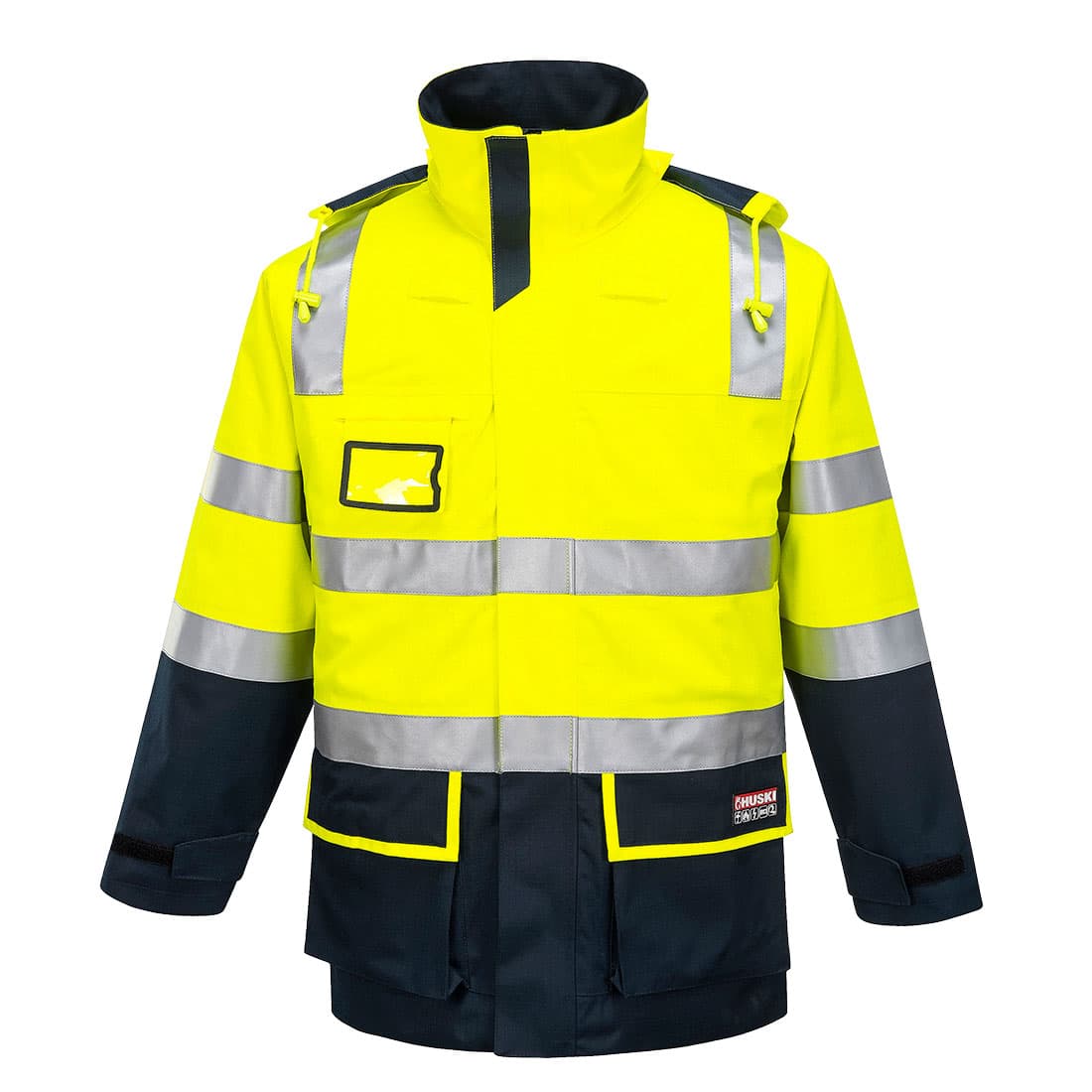 Portwest Huski FR Class D/N Flash Jacket (Yellow/Navy)