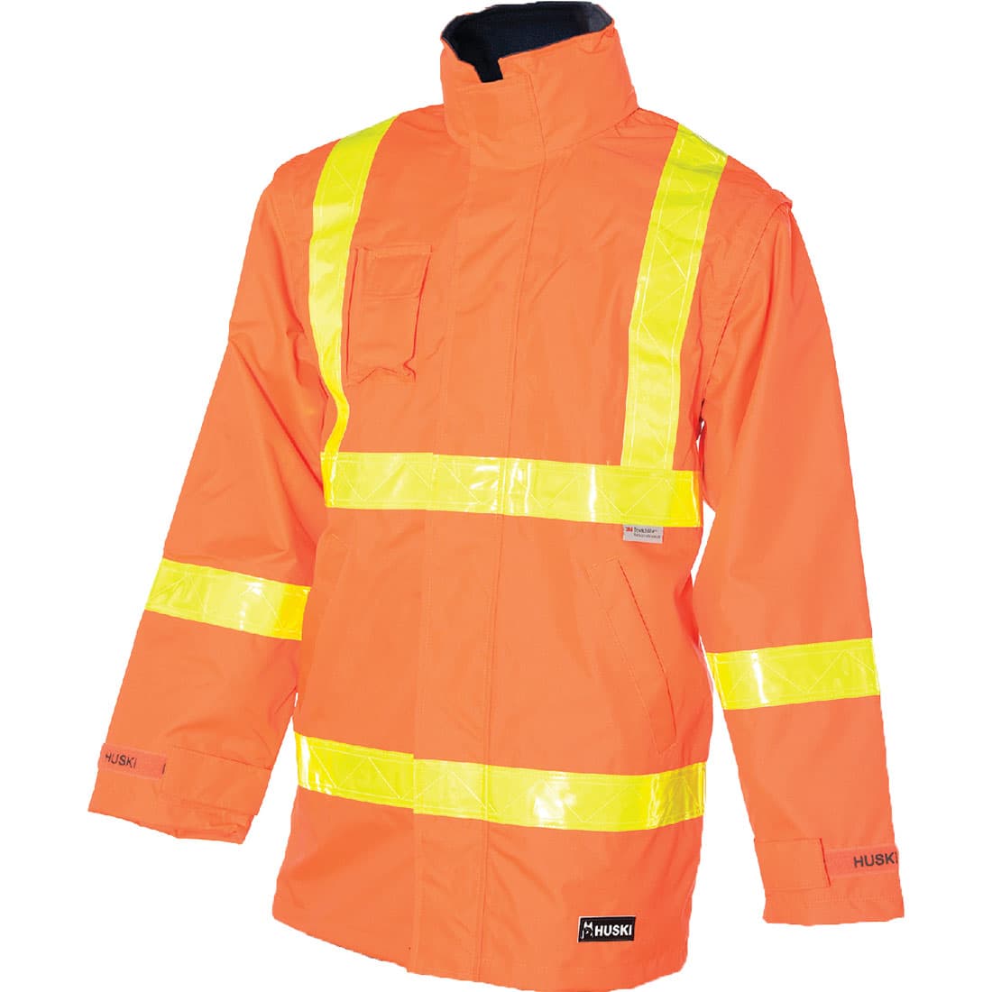 Portwest Huski Hi-Vis Roads 2-in-1 Rain Jacket  (Orange)