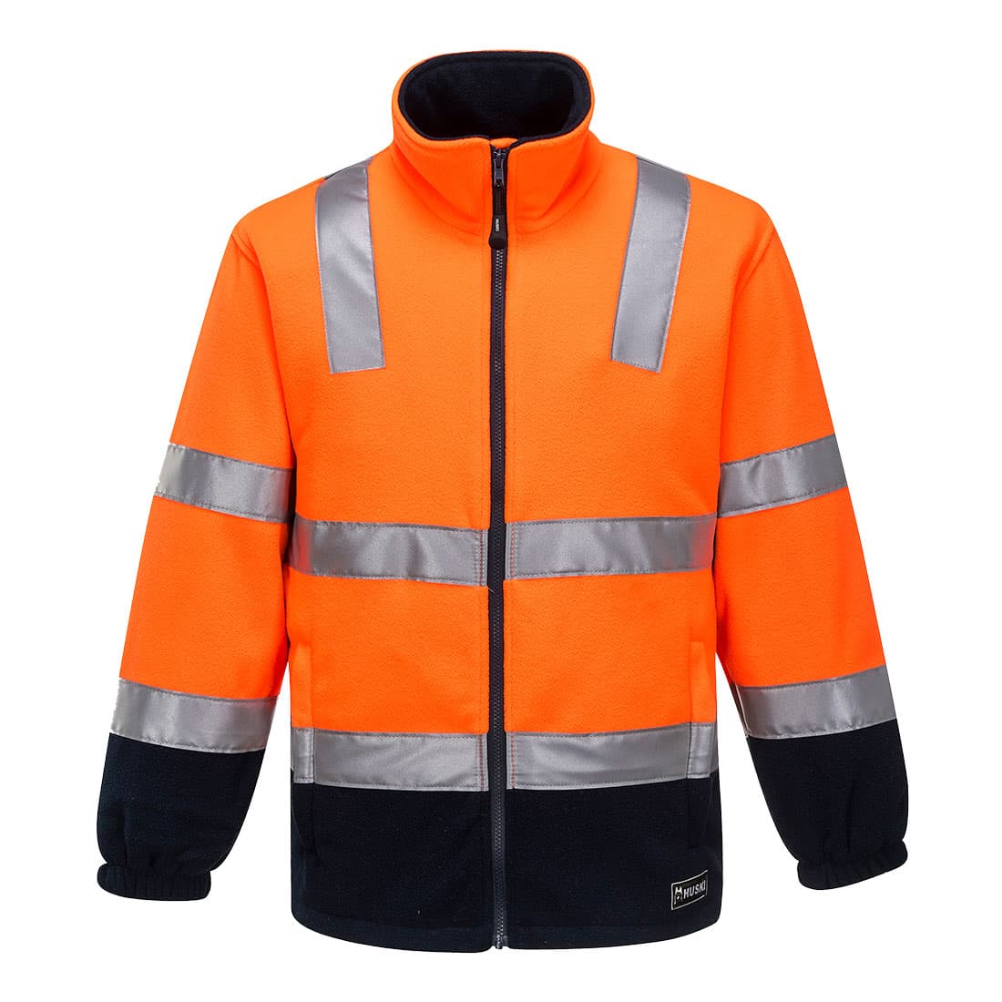 Portwest Huski Convoy Hi-Vis Contrast Polar Fleece  (Orange/Navy)