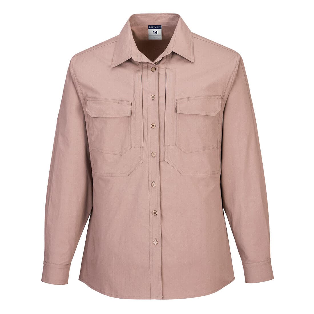 Portwest Women's Utility Stretch Long Sleeve Shirt (Sand)