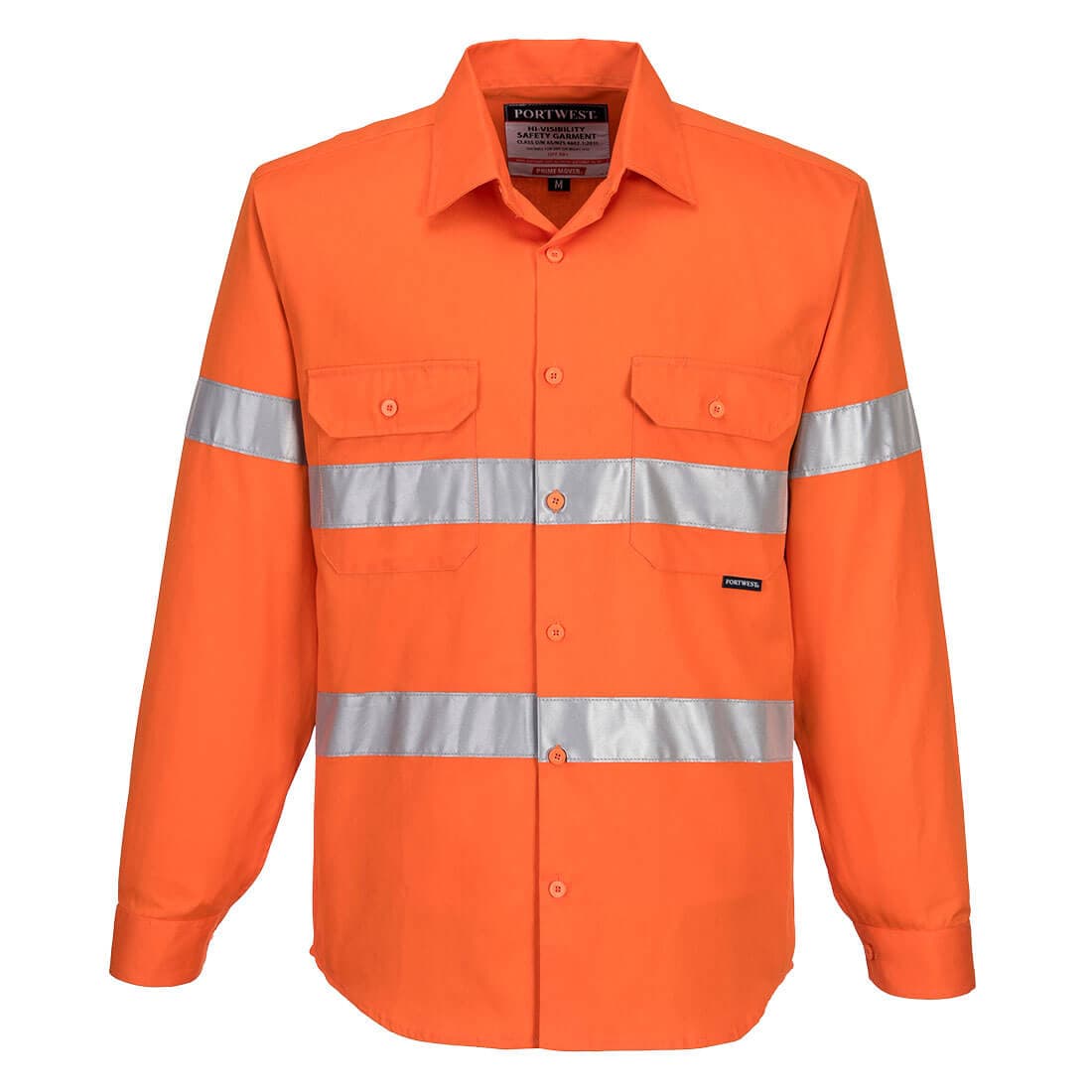 Portwest Darwin Hi-Vis Shirt L/S (Orange)