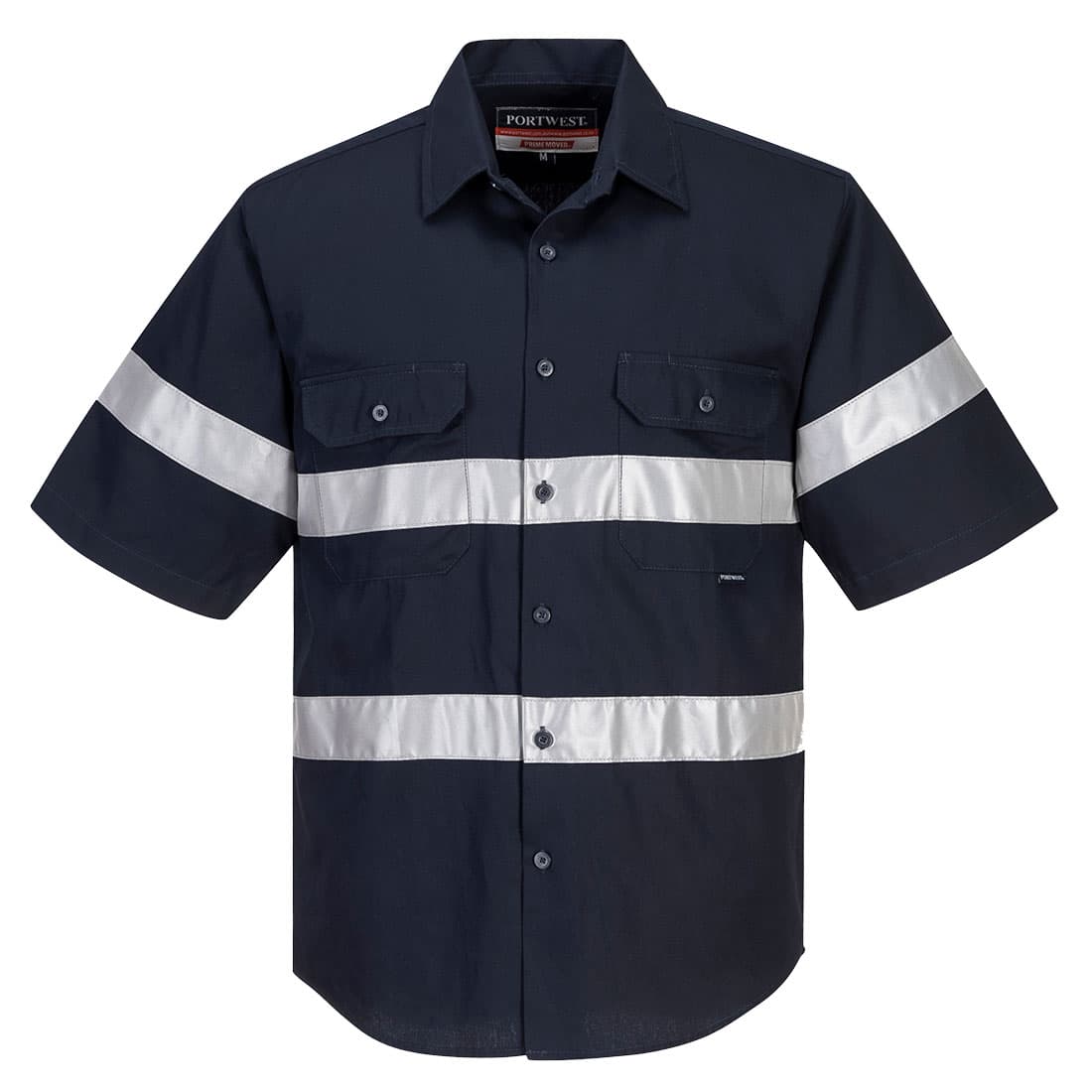 Portwest Geelong Hi-Vis Class N Shirt S/S (Navy)