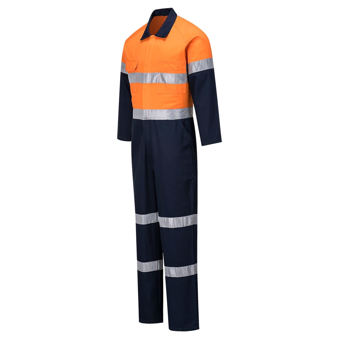 Portwest Hi-Vis Contrast Coverall  (Orange/Navy)_2