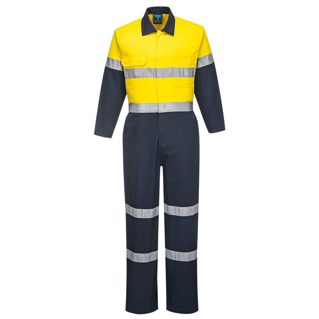 Portwest Hi-Vis Contrast Coverall  (Yellow/Navy)_1