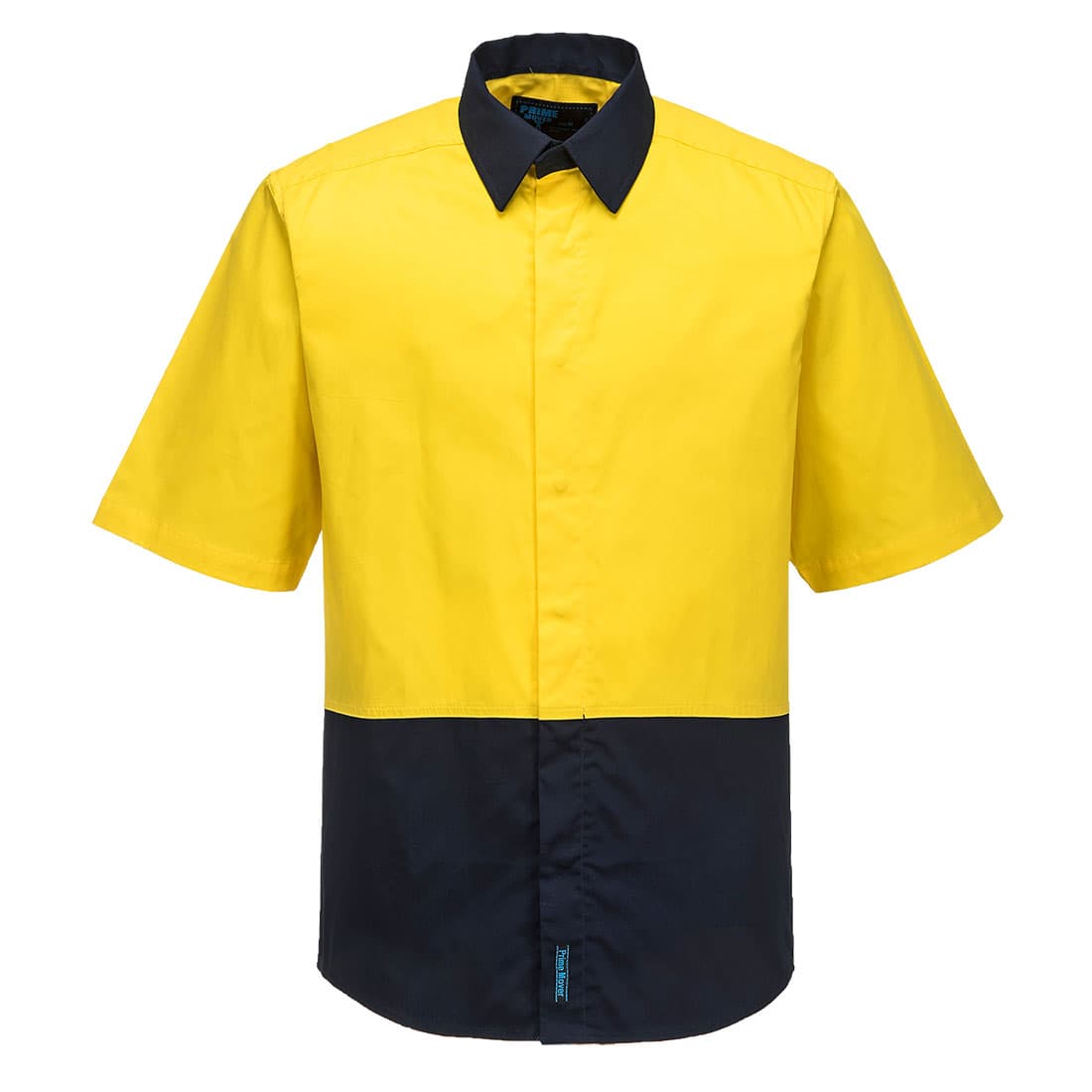 Portwest Food Industry Lightweight Cotton Shirt (Yellow/Navy)