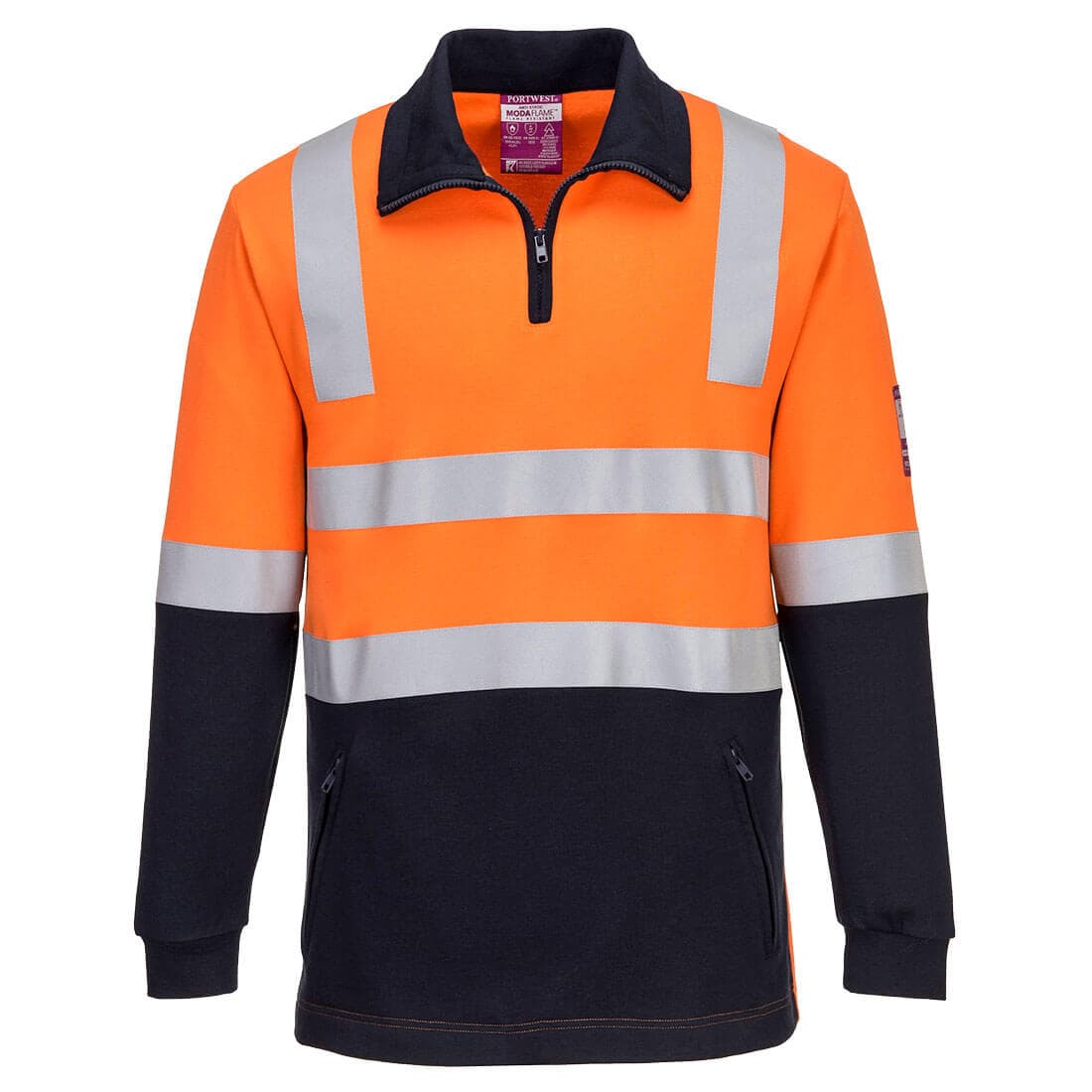 Portwest Modaflame FR Class D/N Brushed Fleece (Orange/Navy)
