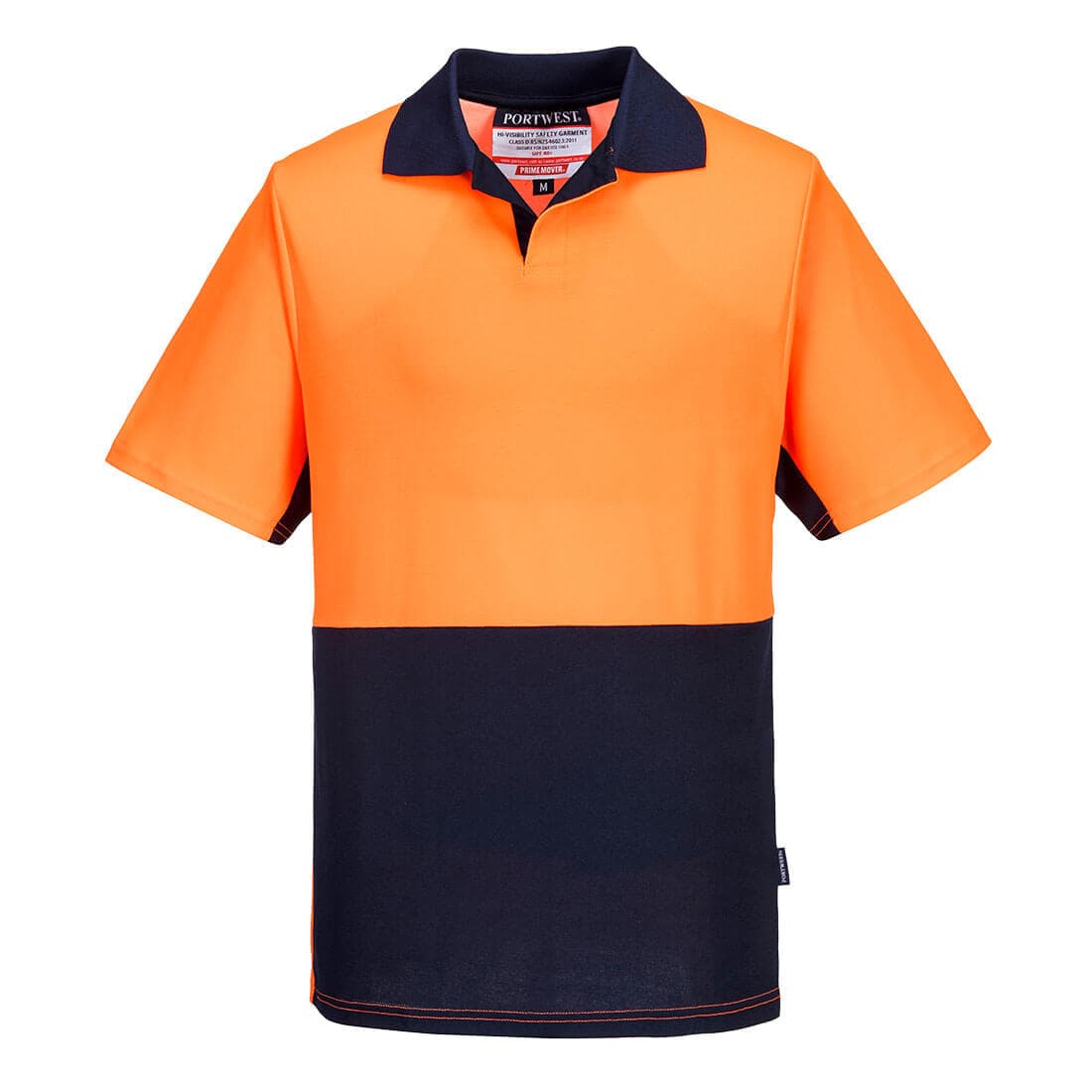 Portwest Food Industry Cotton Comfort Polo Shirt S/S (Orange/Navy)