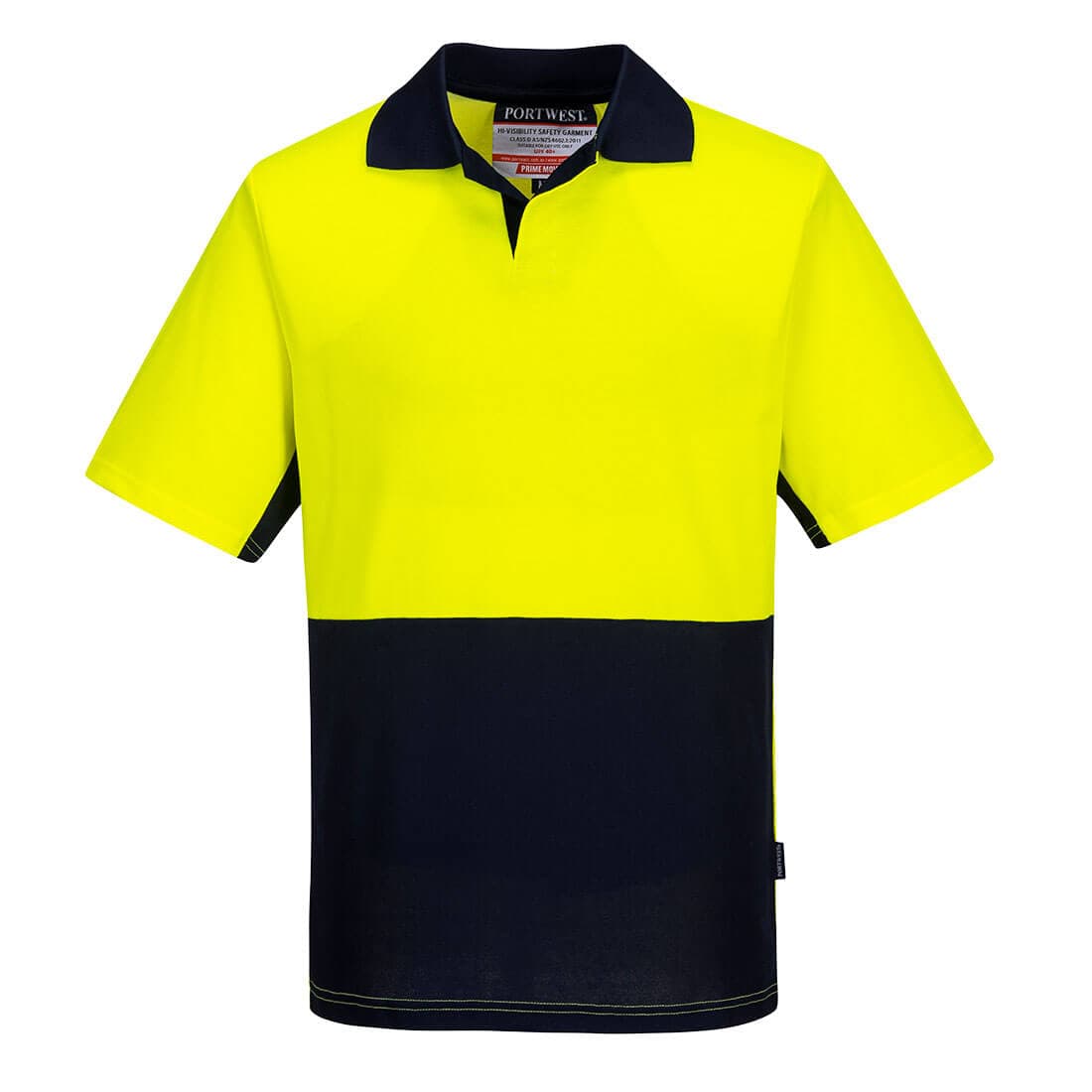 Portwest Food Industry Cotton Comfort Polo Shirt S/S (Yellow/Navy)