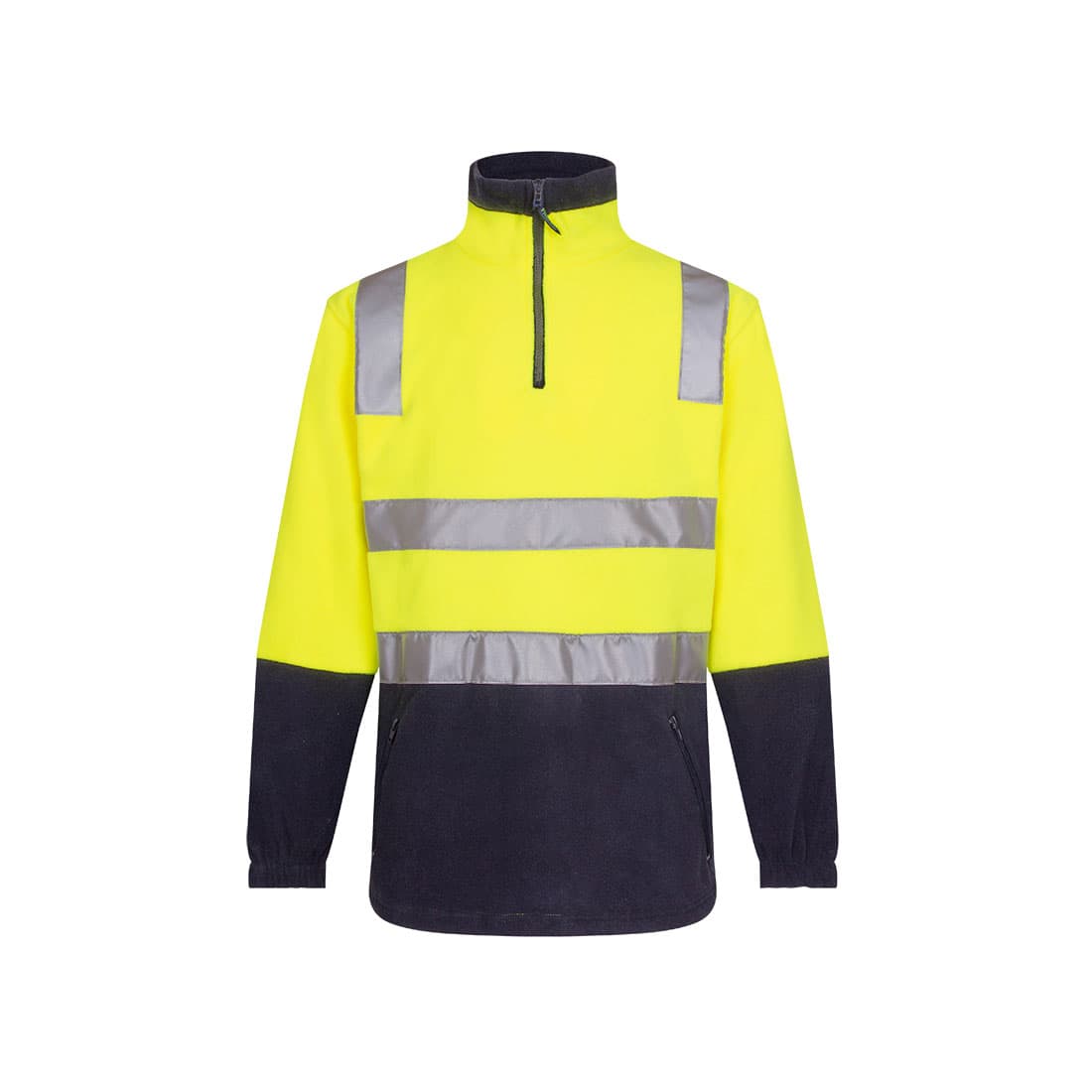 Portwest Hi-Vis Contrast 1/4 Zip Polar Fleece  (Yellow/Navy)_0