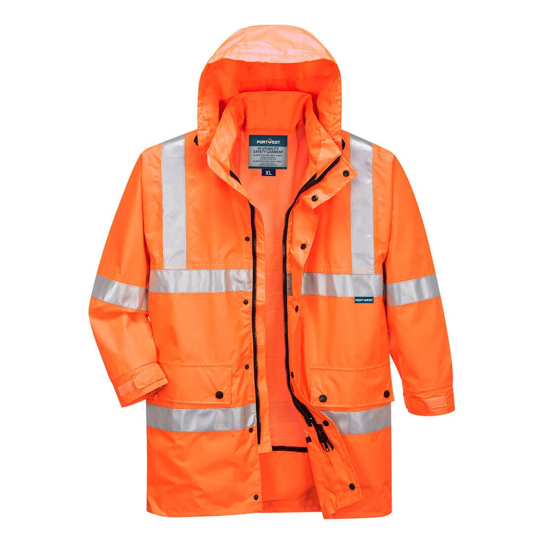 Portwest Argyle Hi-Vis Rain Traffic Jacket  (Orange)