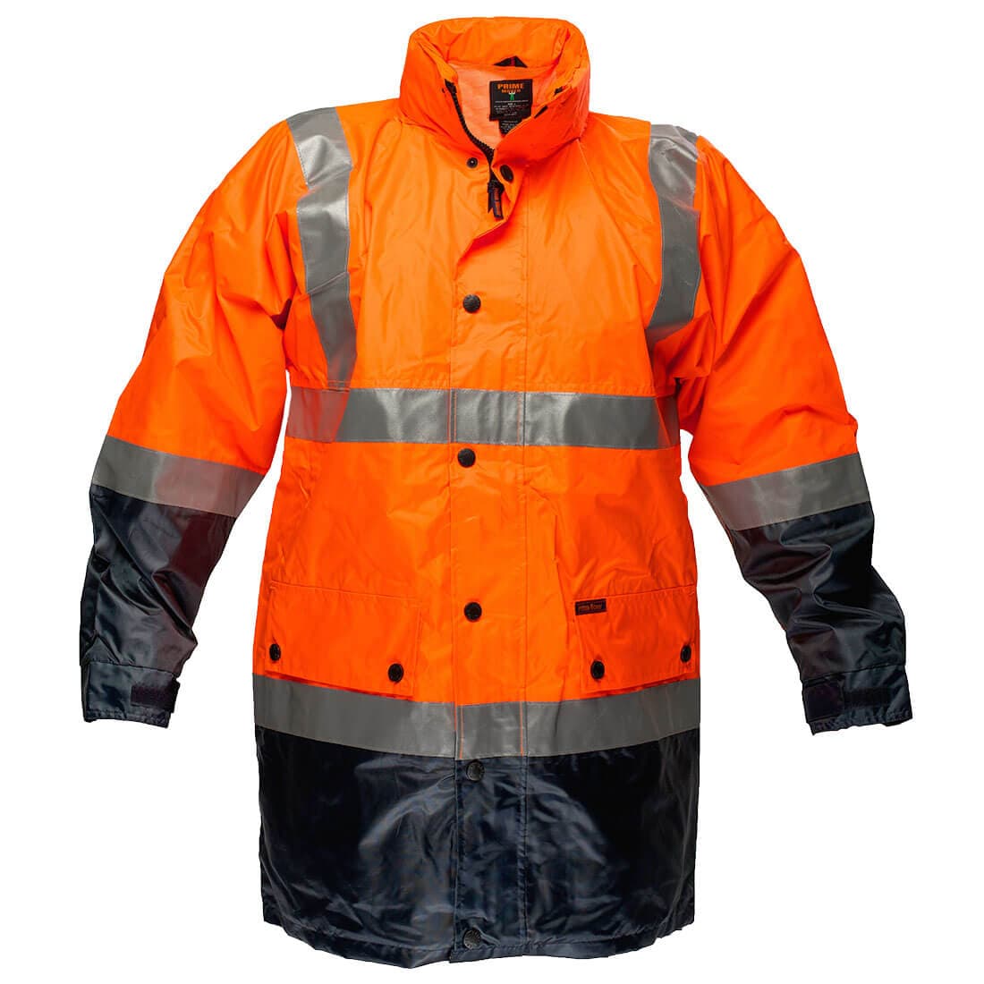 Portwest Eyre Hi-Vis Contrast Rain Traffic Jacket (Orange/Navy)