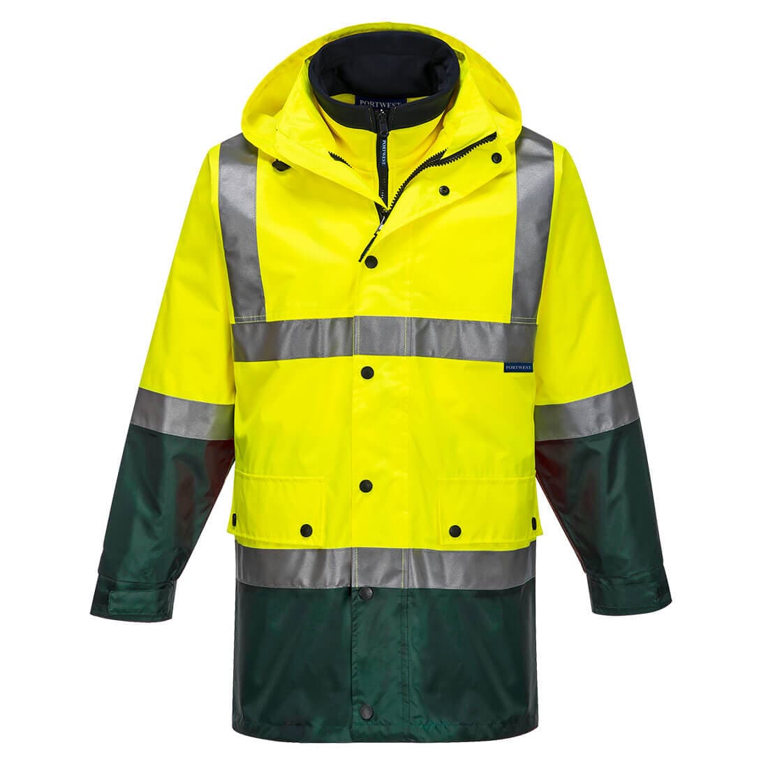 Portwest Eyre Hi-Vis 4-in-1 Contrast Jacket (Yellow/Green)