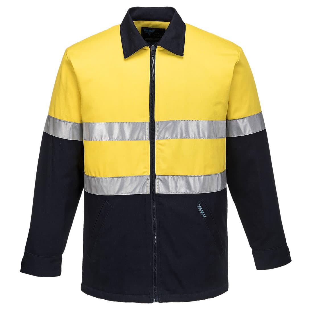 Portwest Hi-Vis Contrast Insulated Work Jacket  (Yellow/Navy)